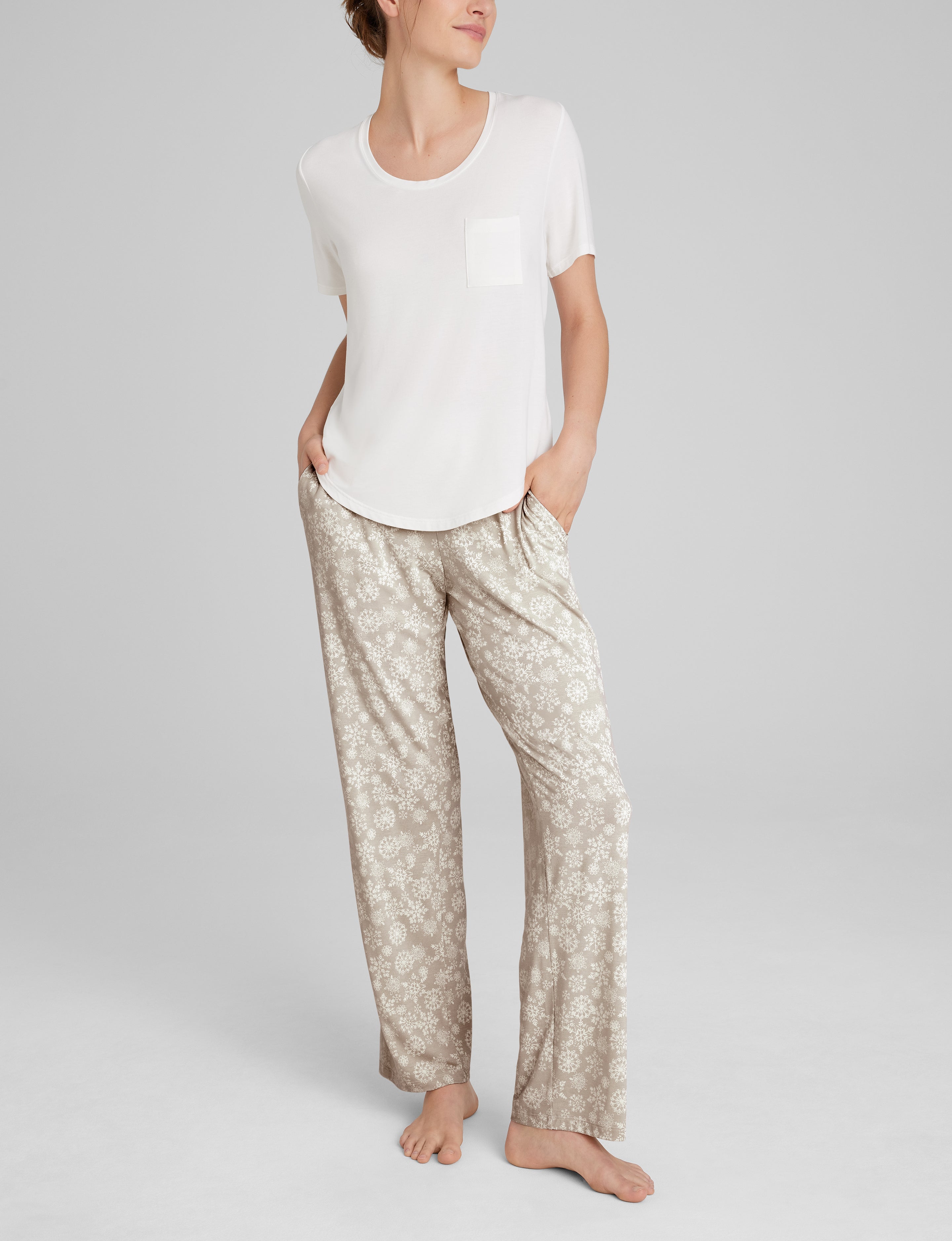 Women's Second Skin Sleep Pocket Tee & Pant Set