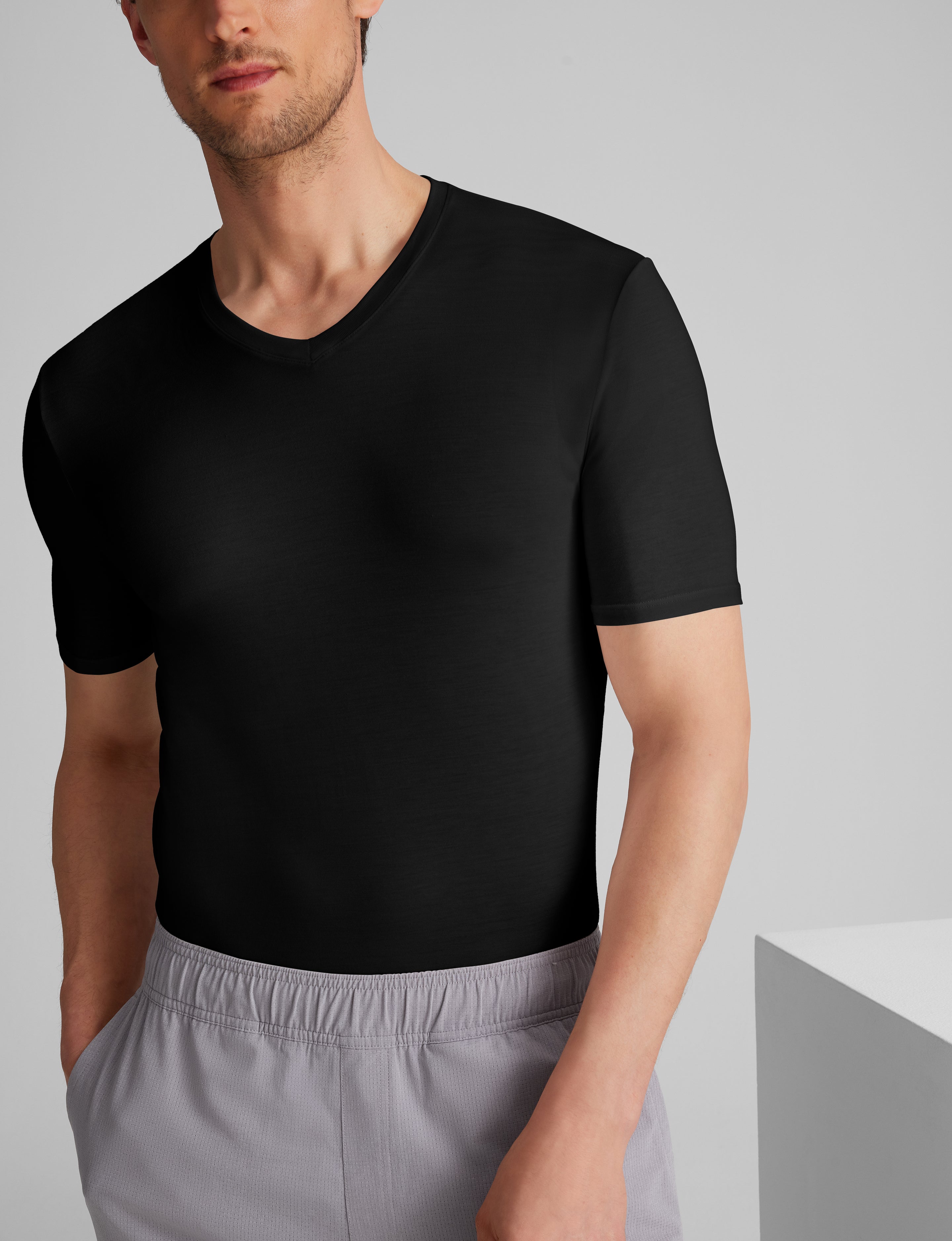 Second Skin High V-Neck Stay-Tucked Undershirt