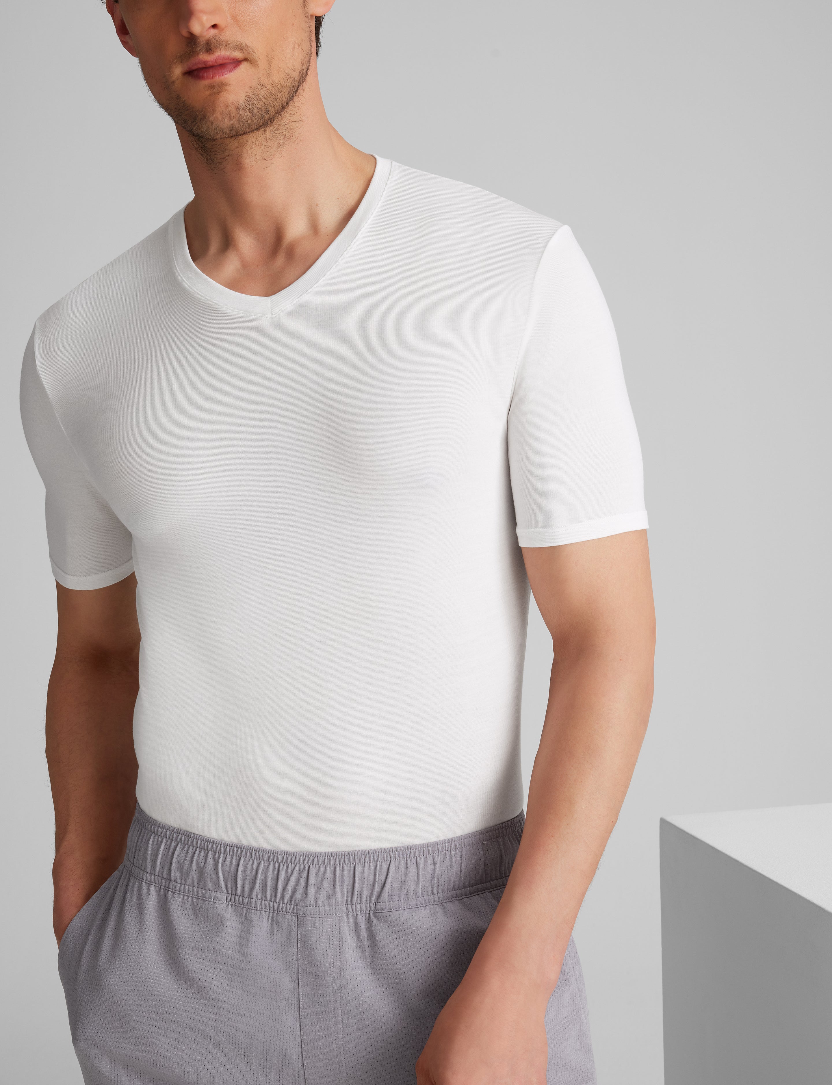 Second Skin High V-Neck Stay-Tucked Undershirt