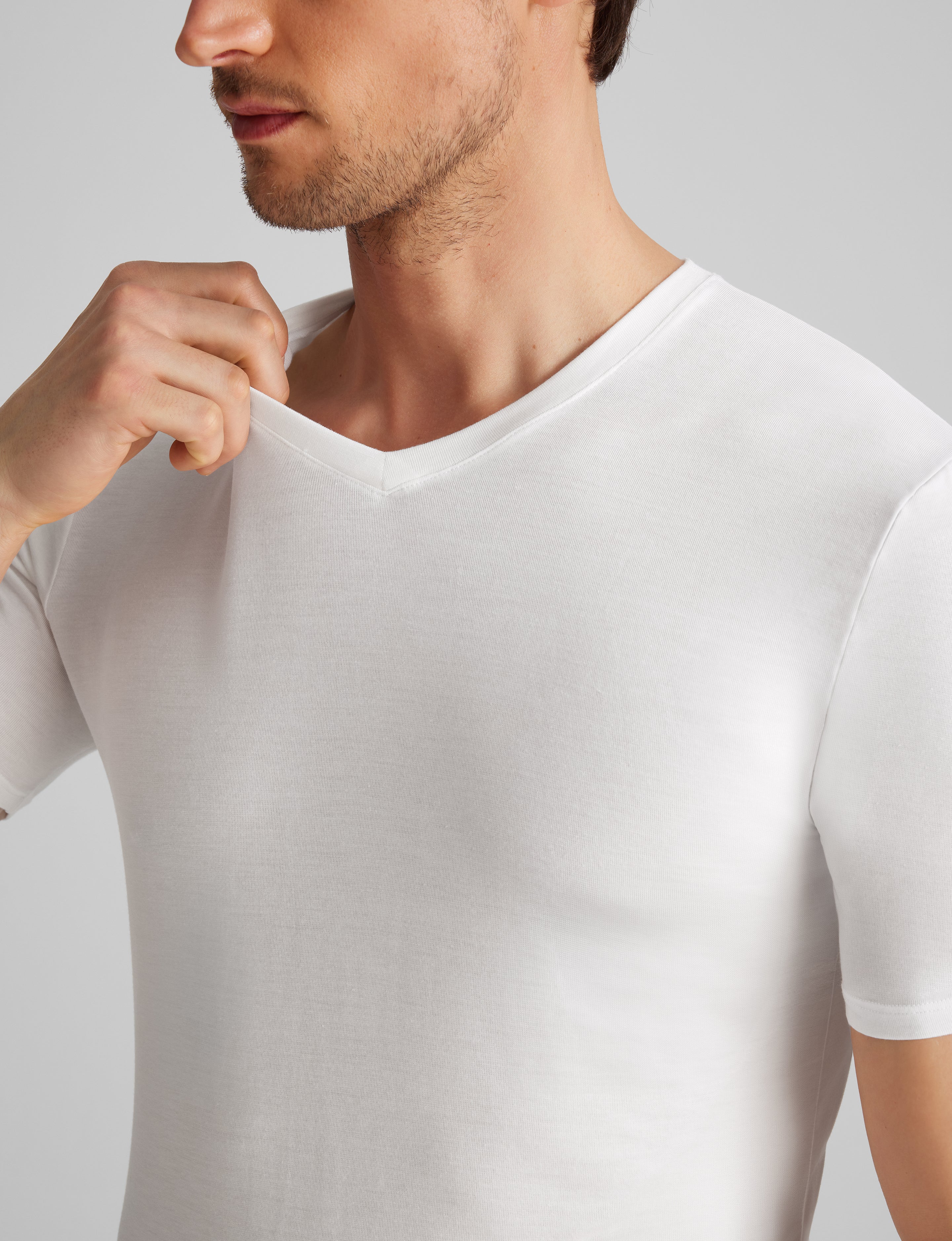 Second Skin High V-Neck Stay-Tucked Undershirt (3-Pack)