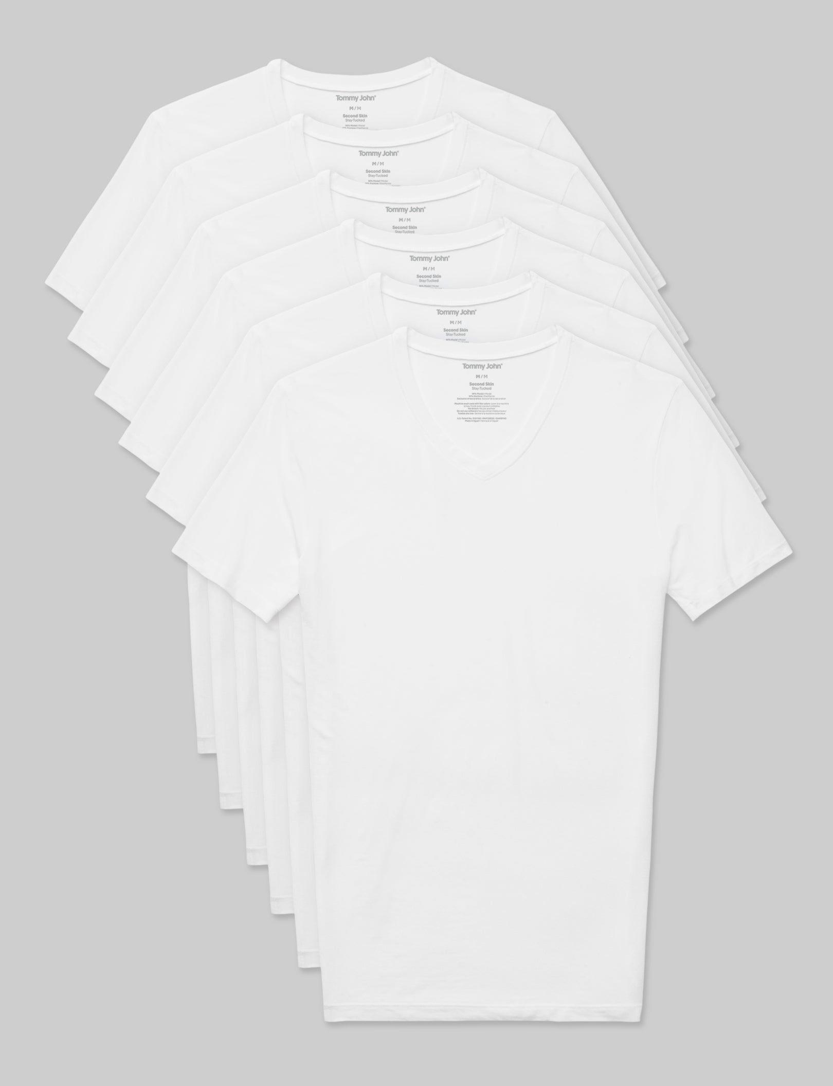 Second Skin High V-Neck Stay-Tucked Undershirt (6-Pack) – Tommy John