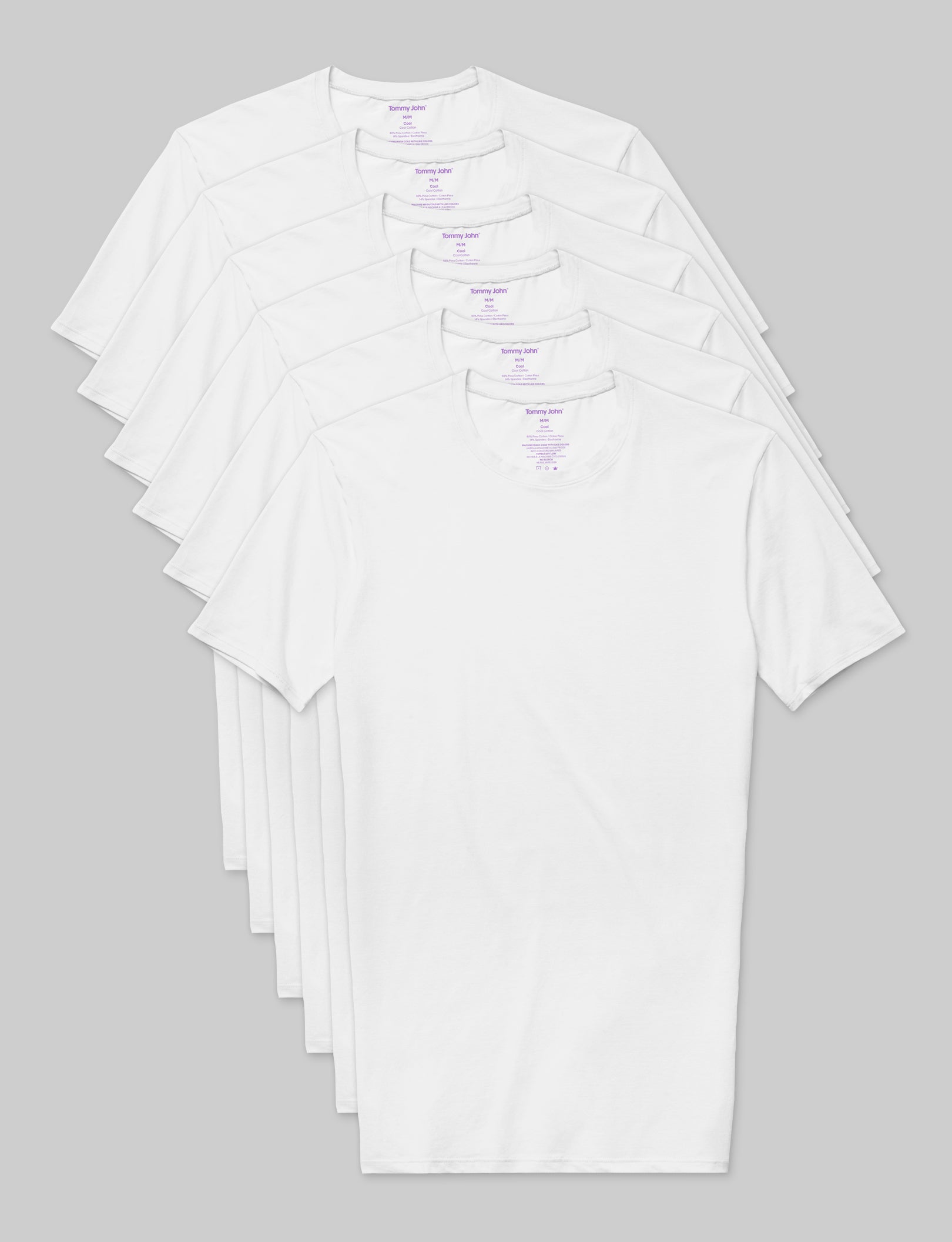 Cool Cotton Crew Neck Stay-Tucked Undershirt (6-Pack)