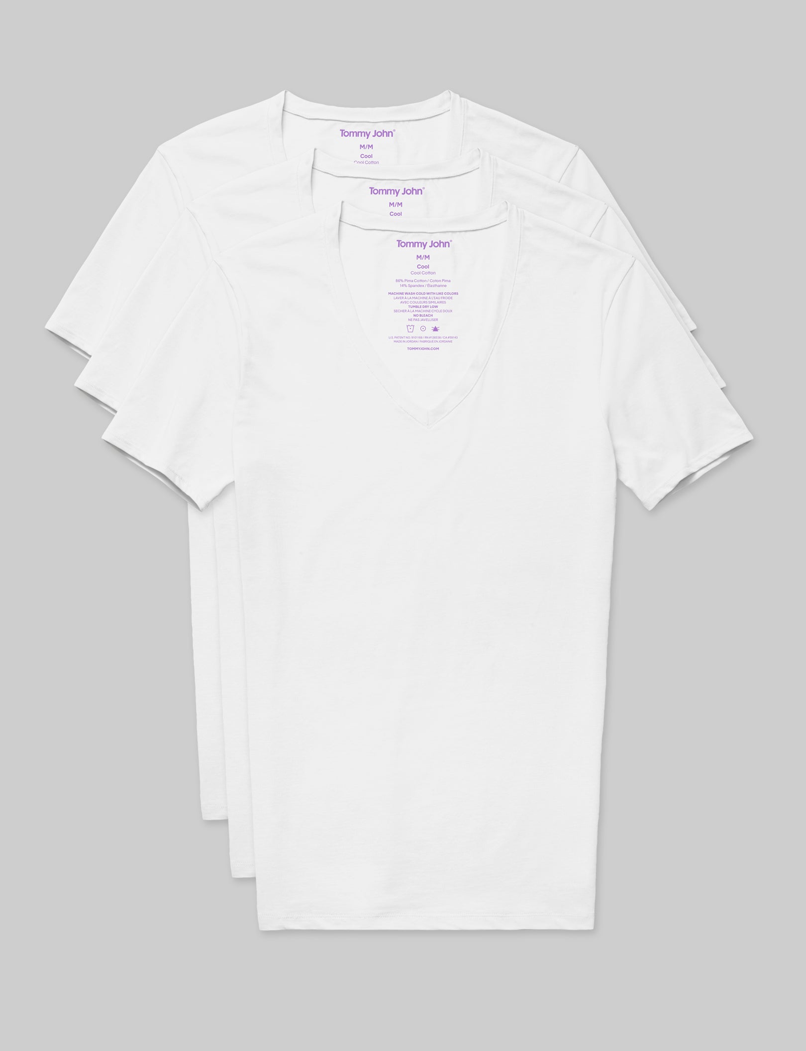 Cool Cotton Deep V-Neck Stay-Tucked Undershirt (3-Pack) – Tommy John