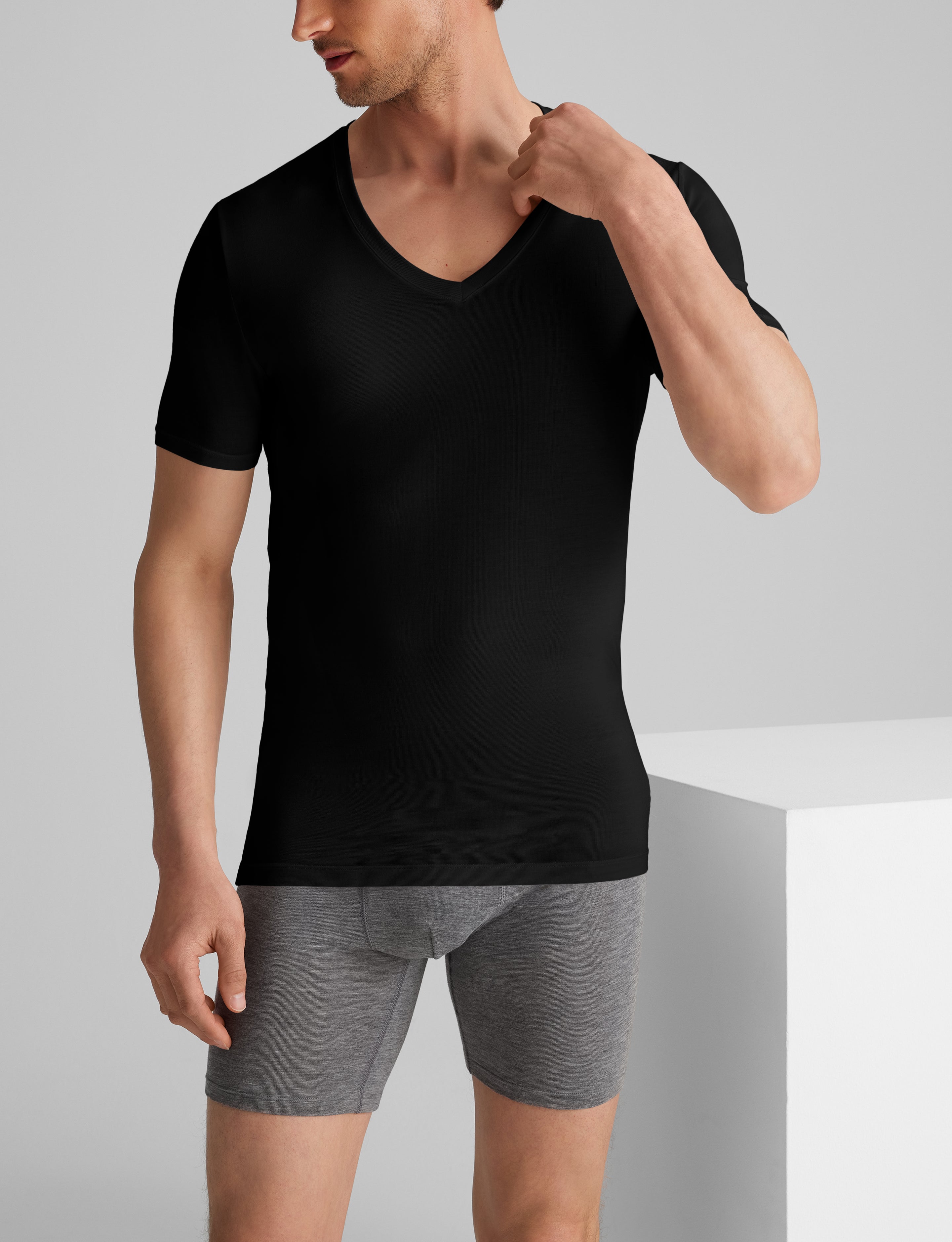 Second Skin Deep V-Neck Stay-Tucked Undershirt (6-Pack)