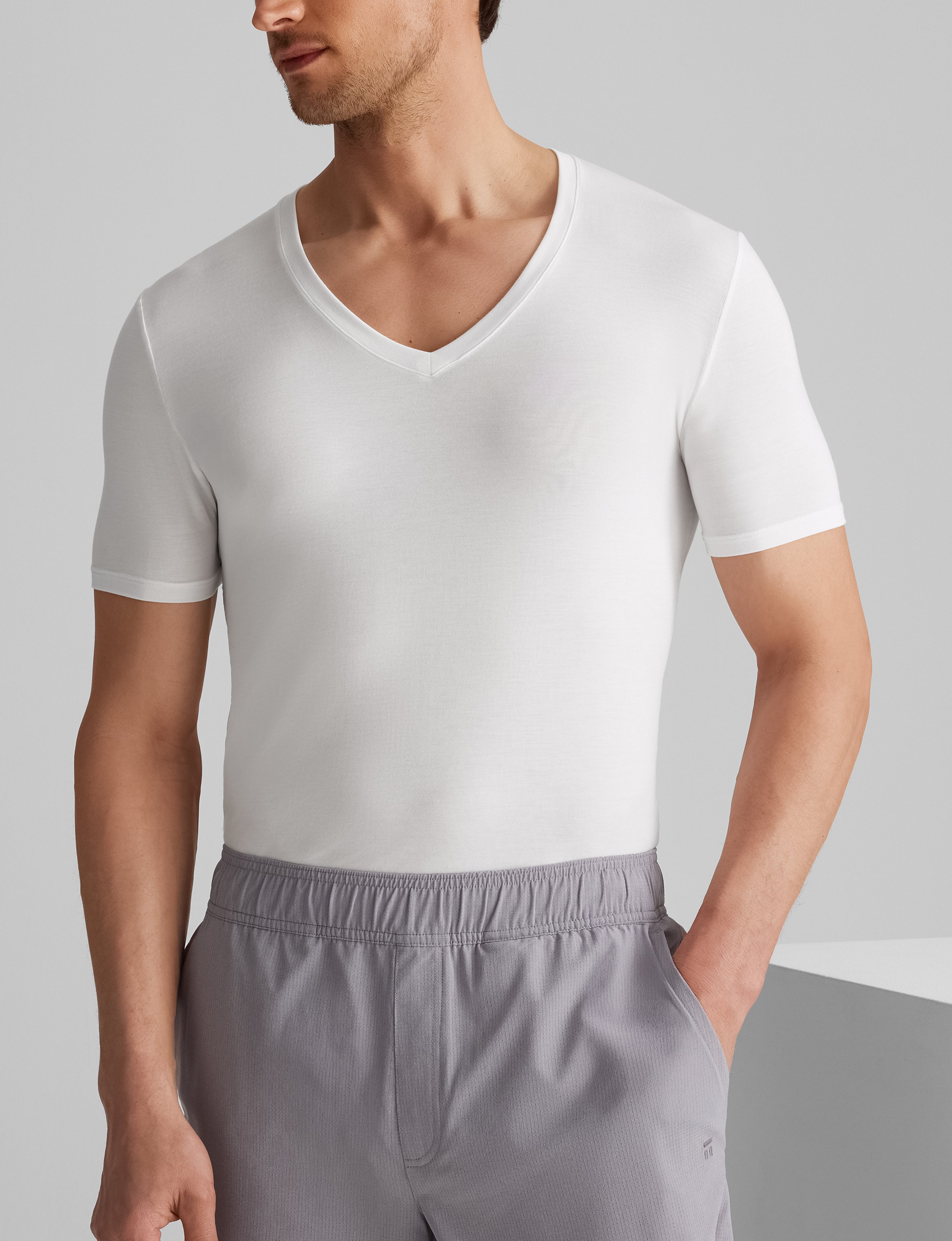 Second Skin Deep V-Neck Stay-Tucked Undershirt (6-Pack)