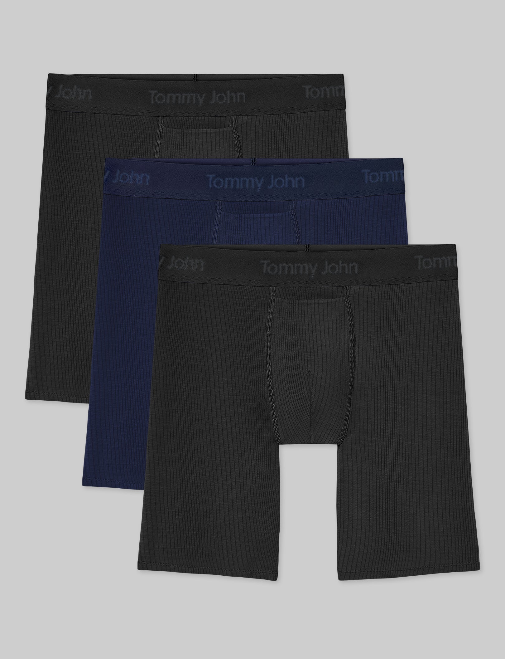 Second Skin Luxe Rib Boxer Brief 8" (3-Pack)