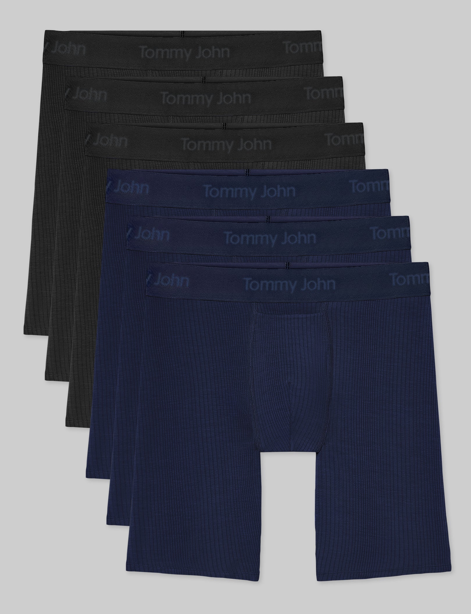 Second Skin Luxe Rib Boxer Brief 8" (6-Pack)