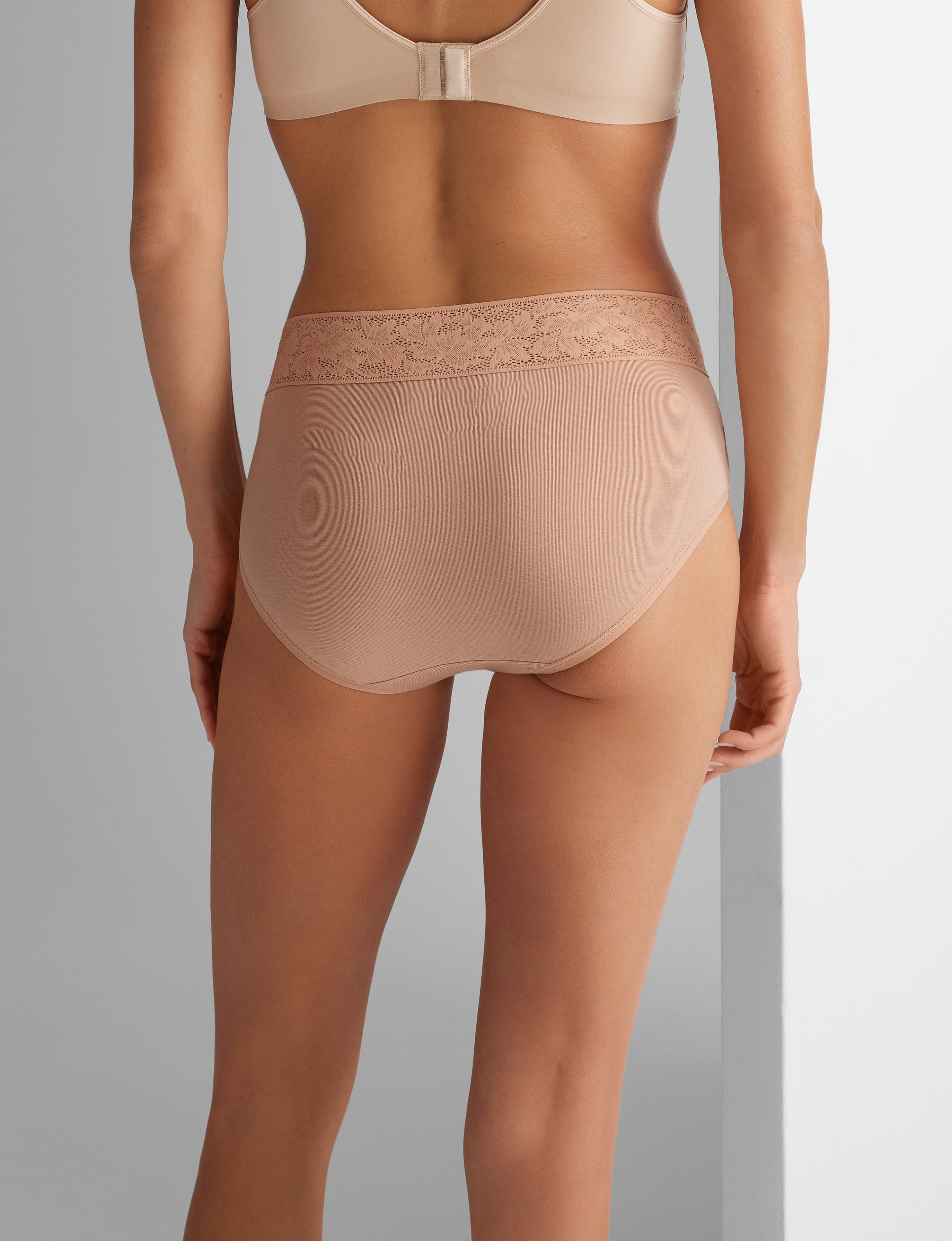 Women's Second Skin High Rise Brief, Lace Waist