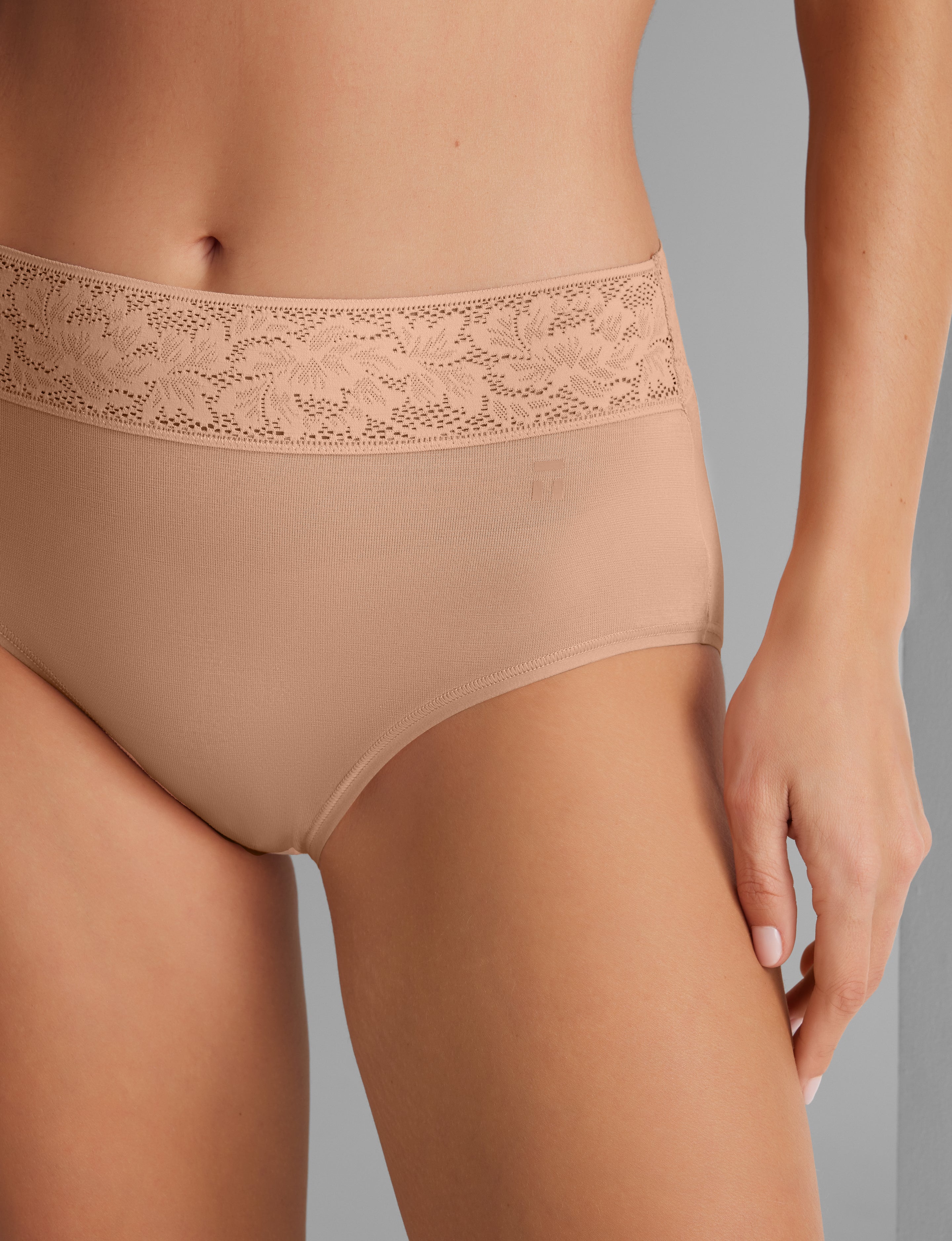 Women's Second Skin High Rise Brief, Lace Waist