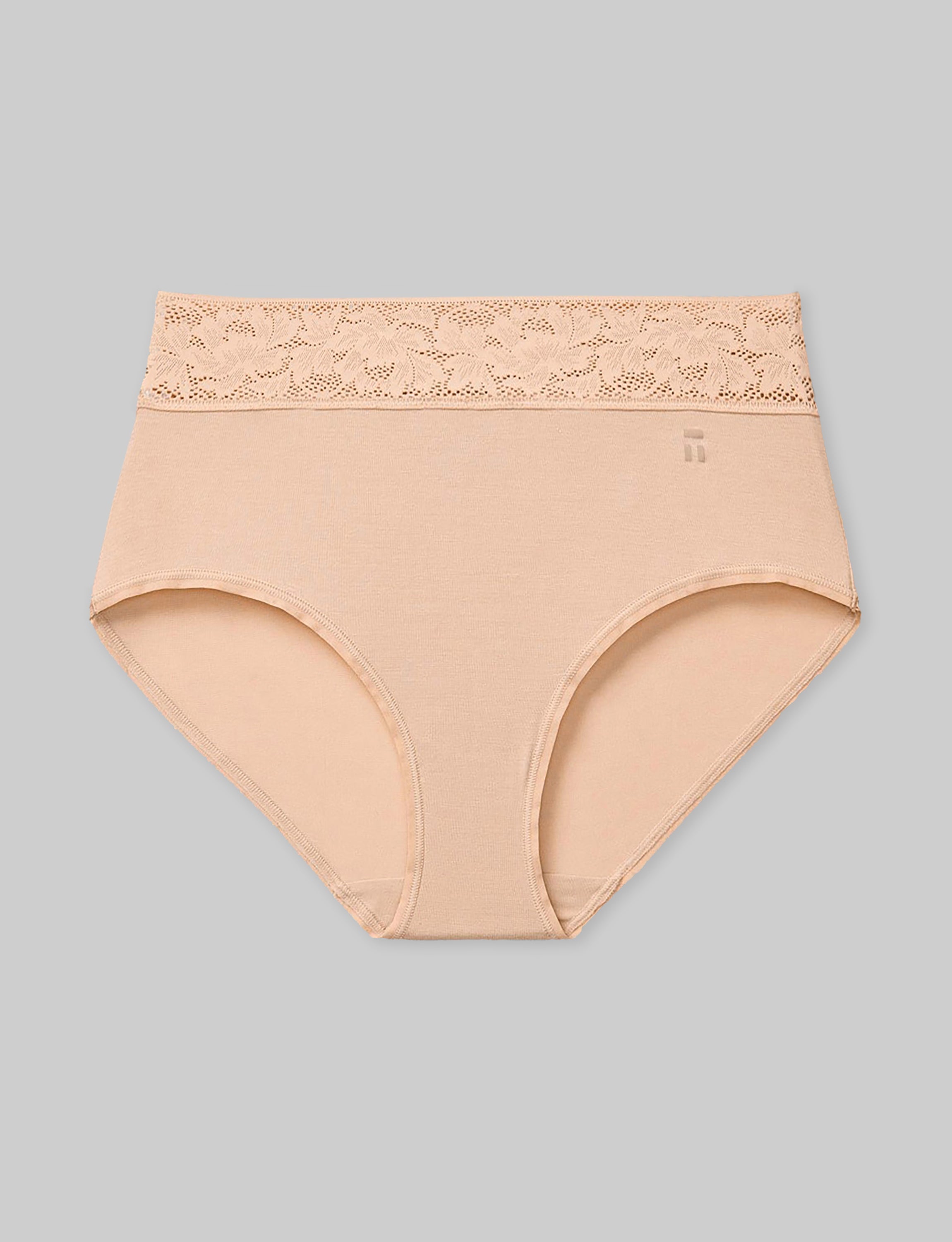 Women's Second Skin High Rise Brief, Lace Waist