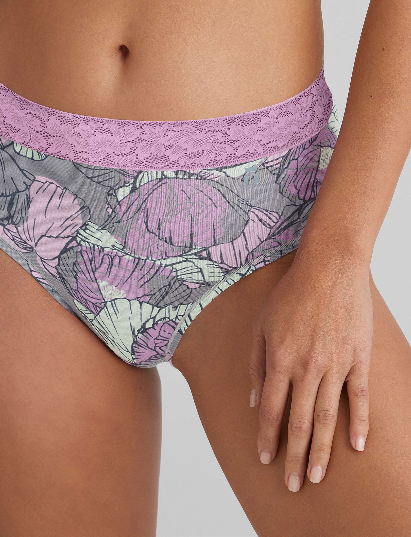 Women's Second Skin High Rise Brief, Lace Waist