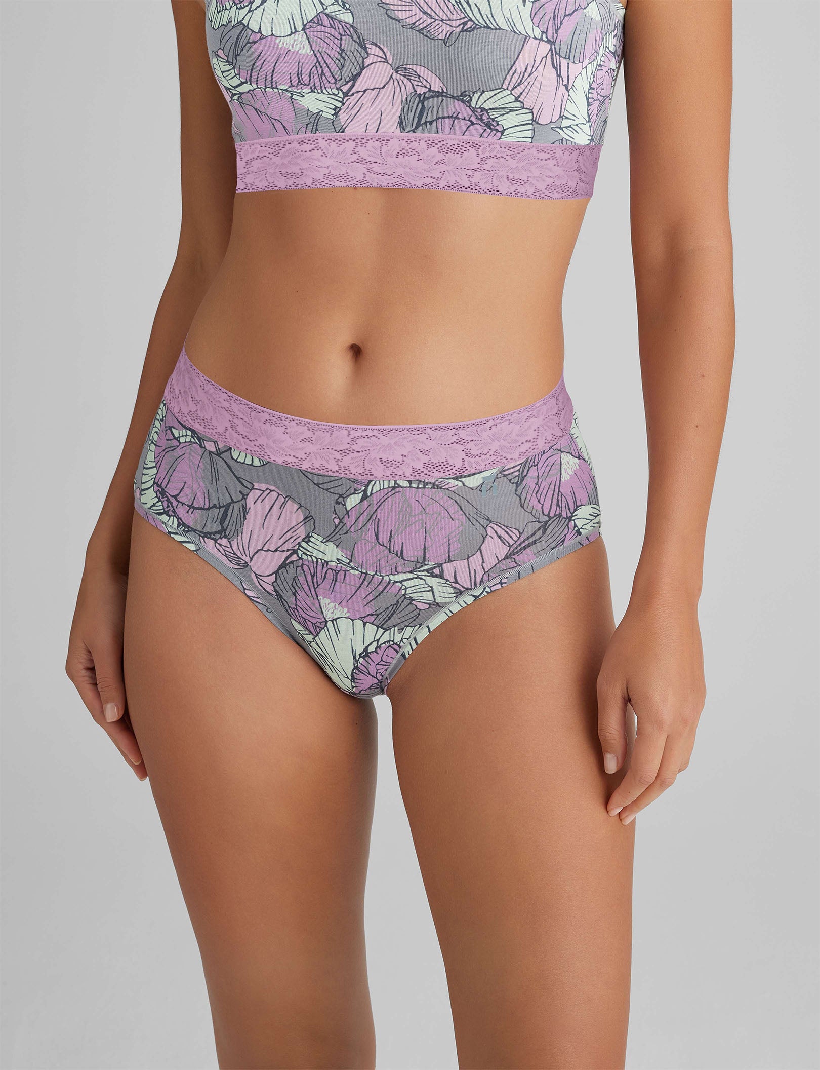 Women's Second Skin High Rise Brief, Lace Waist