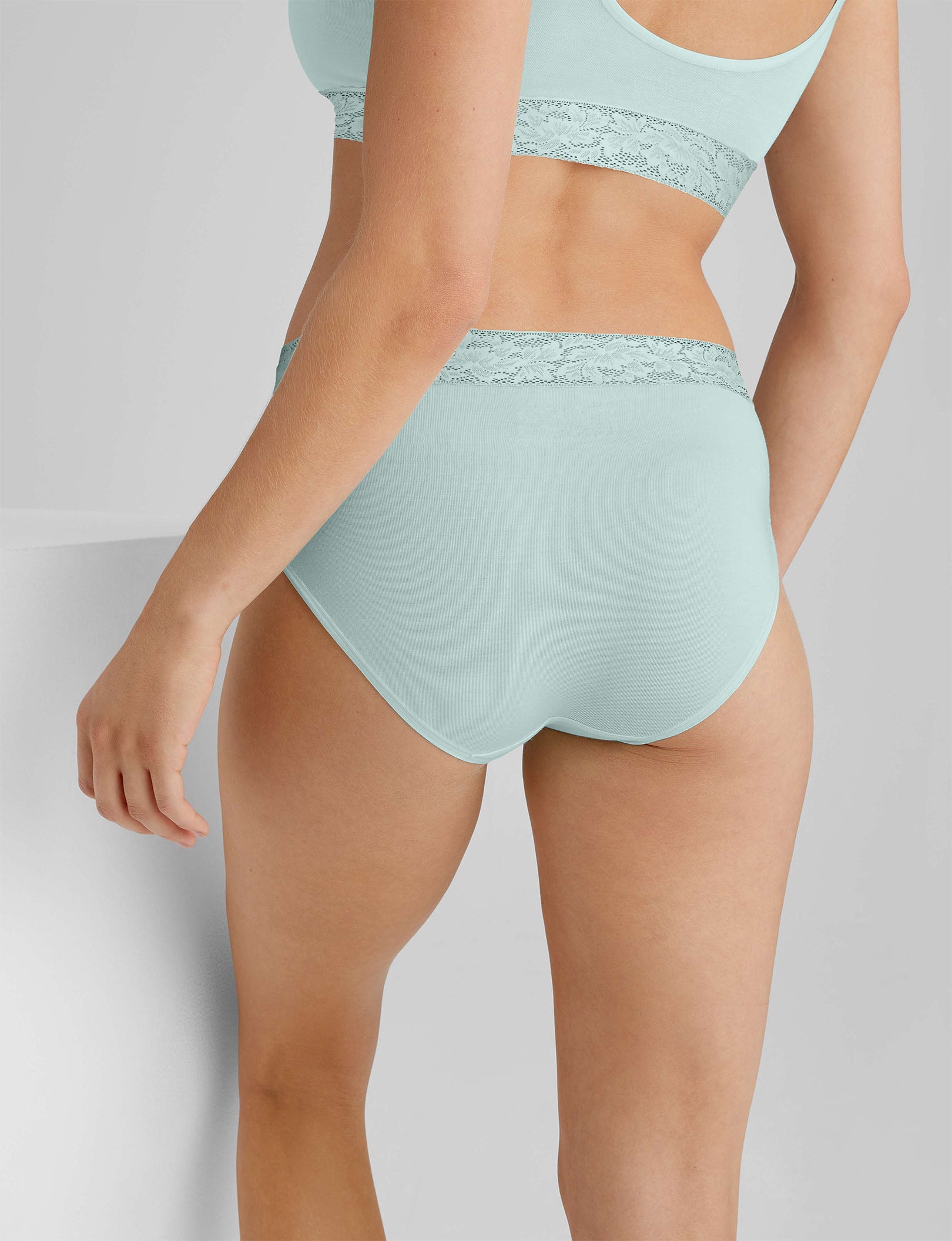 Second Skin High Rise Brief, Lace Waist
