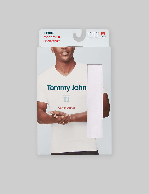 TJ Cotton Stretch V-Neck Modern Fit Undershirt (2-Pack) – Tommy John