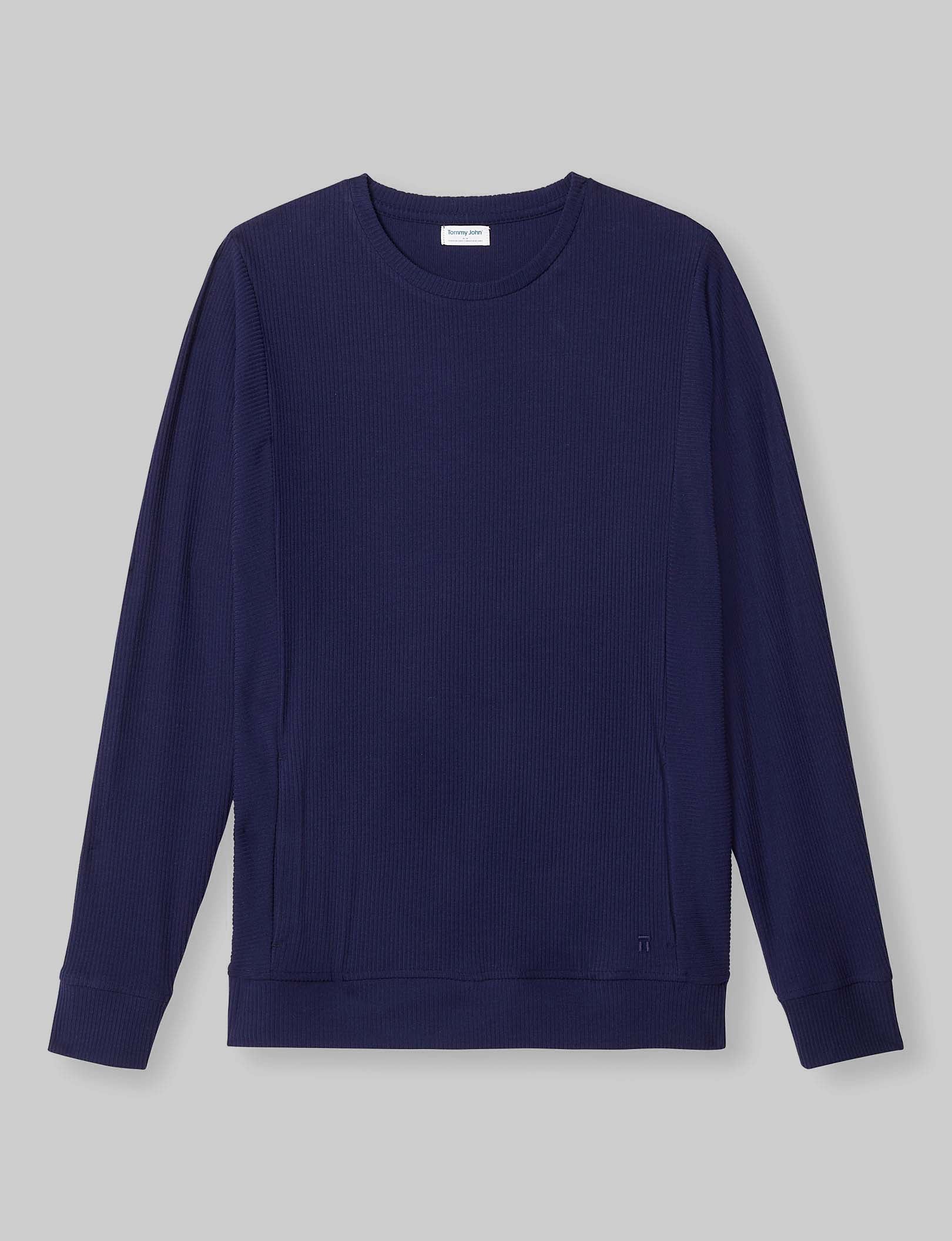 Zen Ribbed Crew Neck Sweatshirt