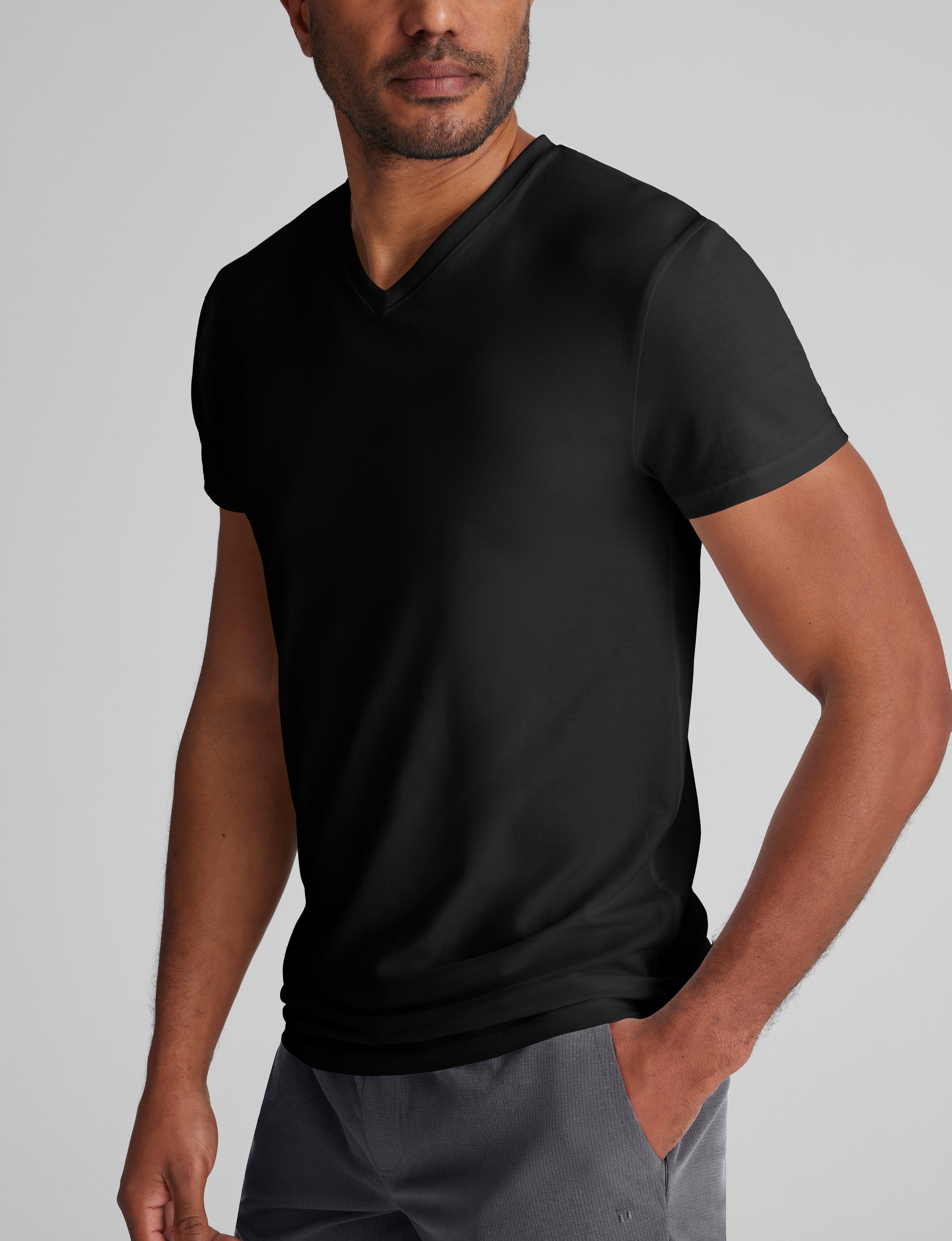 Cool Cotton High V-Neck Modern Fit Undershirt (6-Pack)