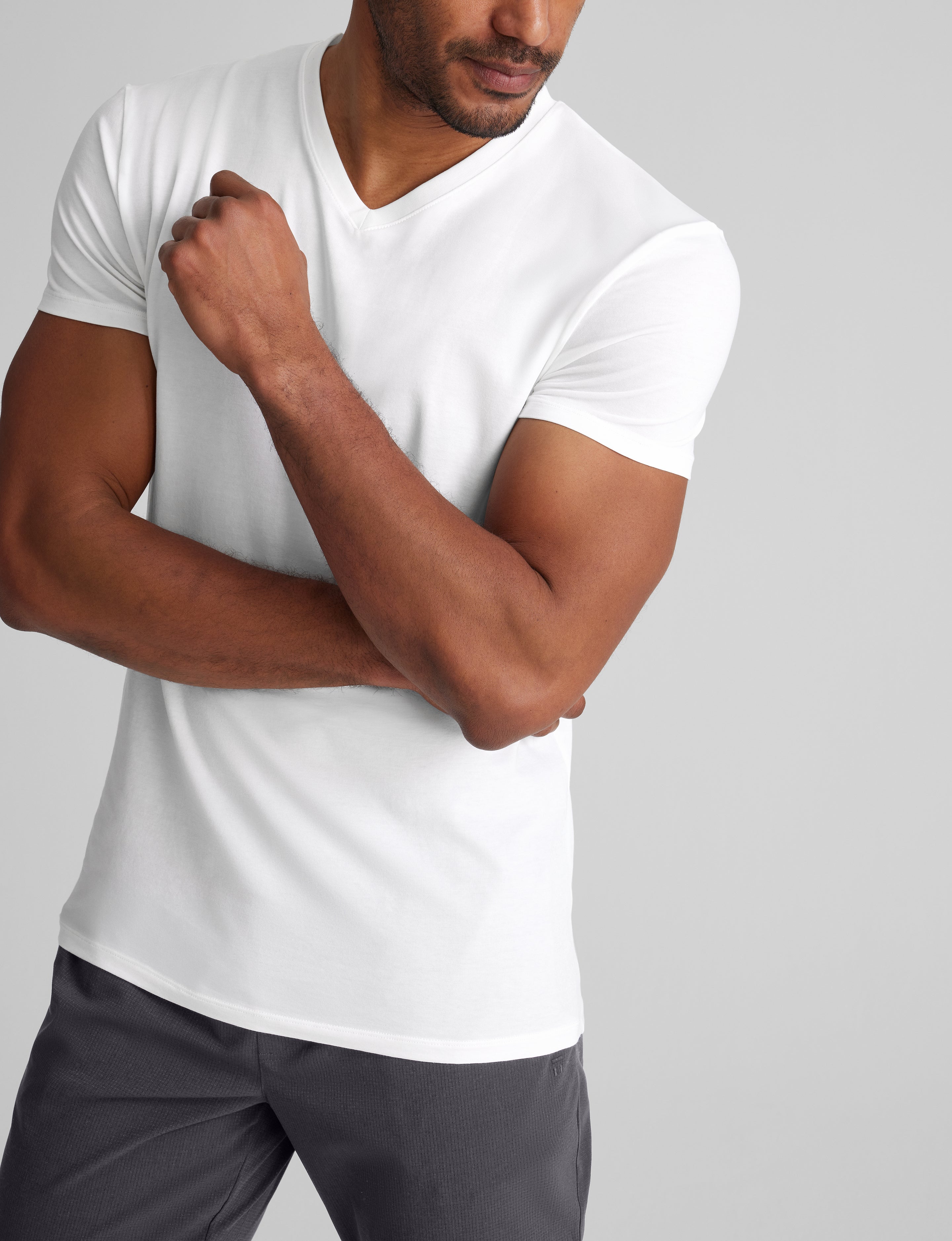 Cool Cotton High V-Neck Modern Fit Undershirt (3-Pack)