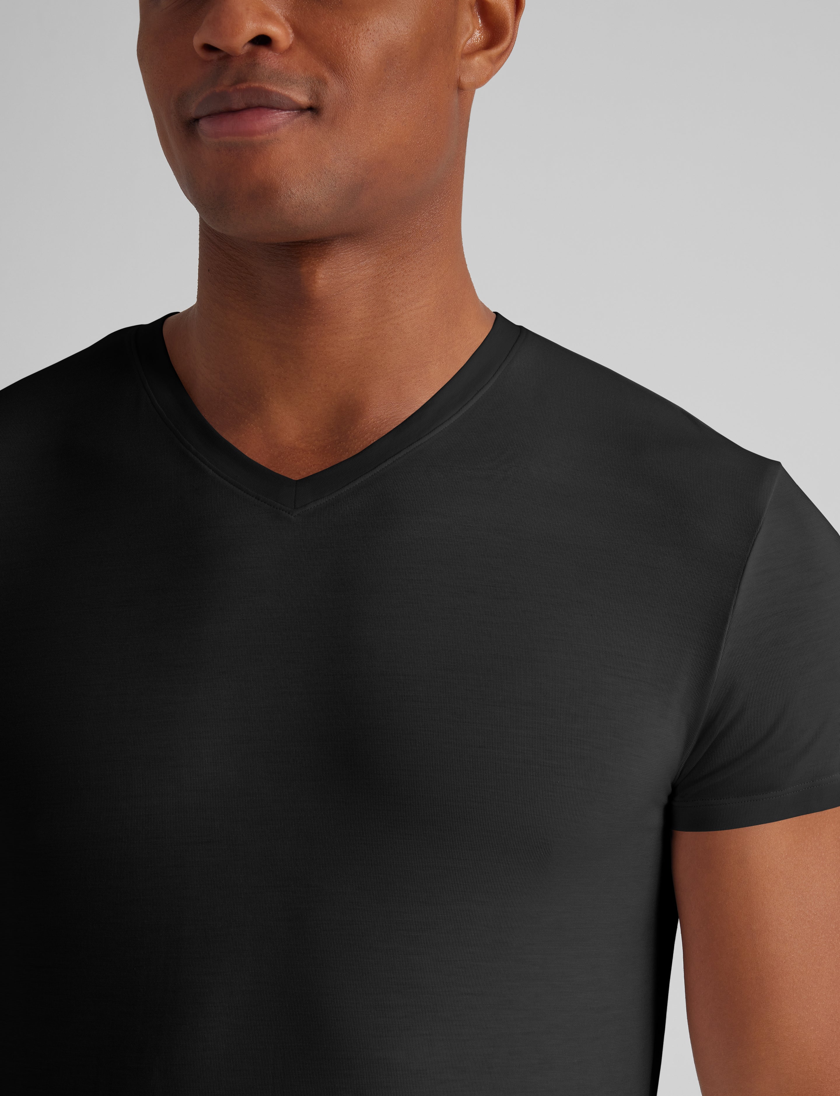 Second Skin High V-Neck Modern Fit Undershirt (6-Pack)
