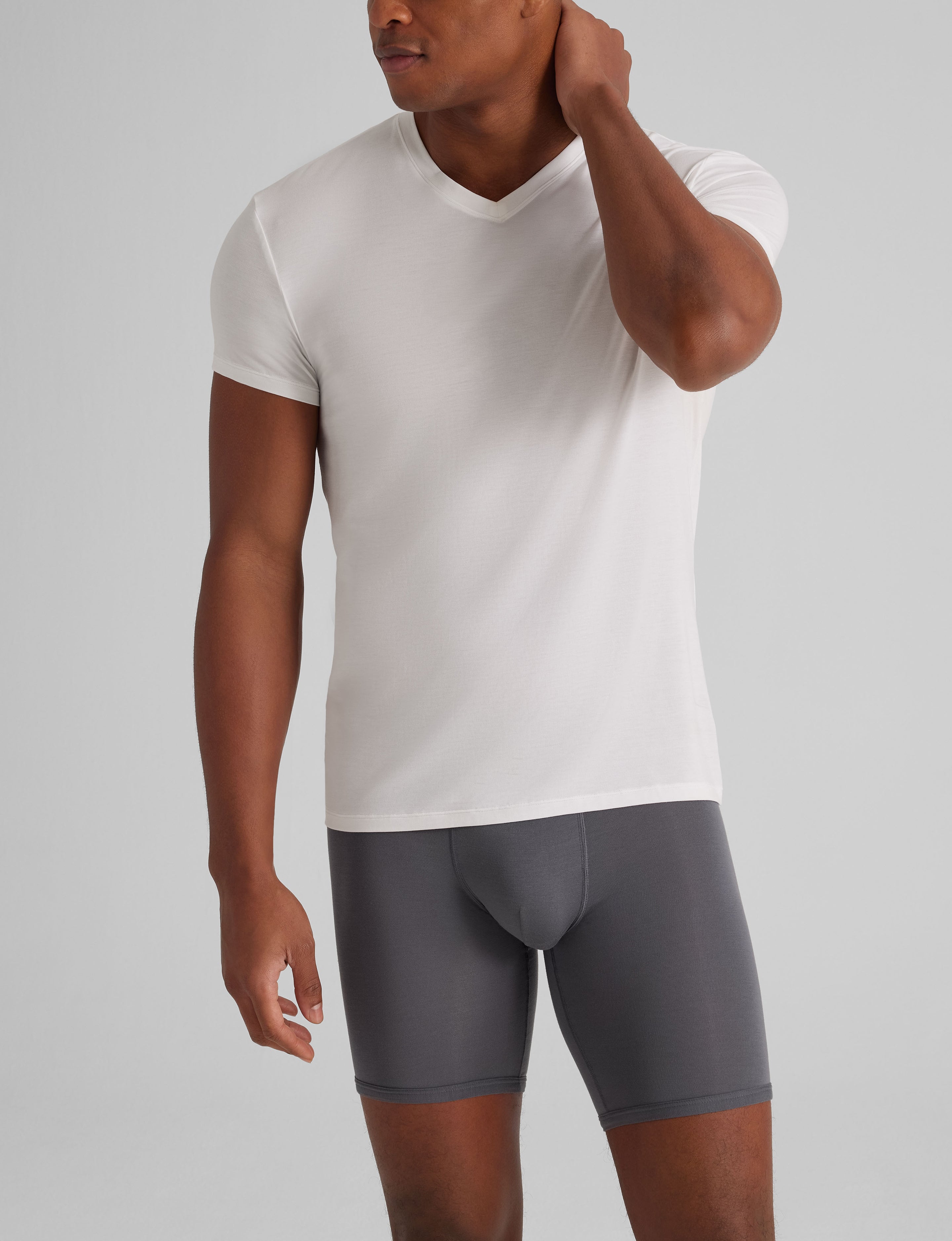 Second Skin High V-Neck Modern Fit Undershirt (3-Pack)
