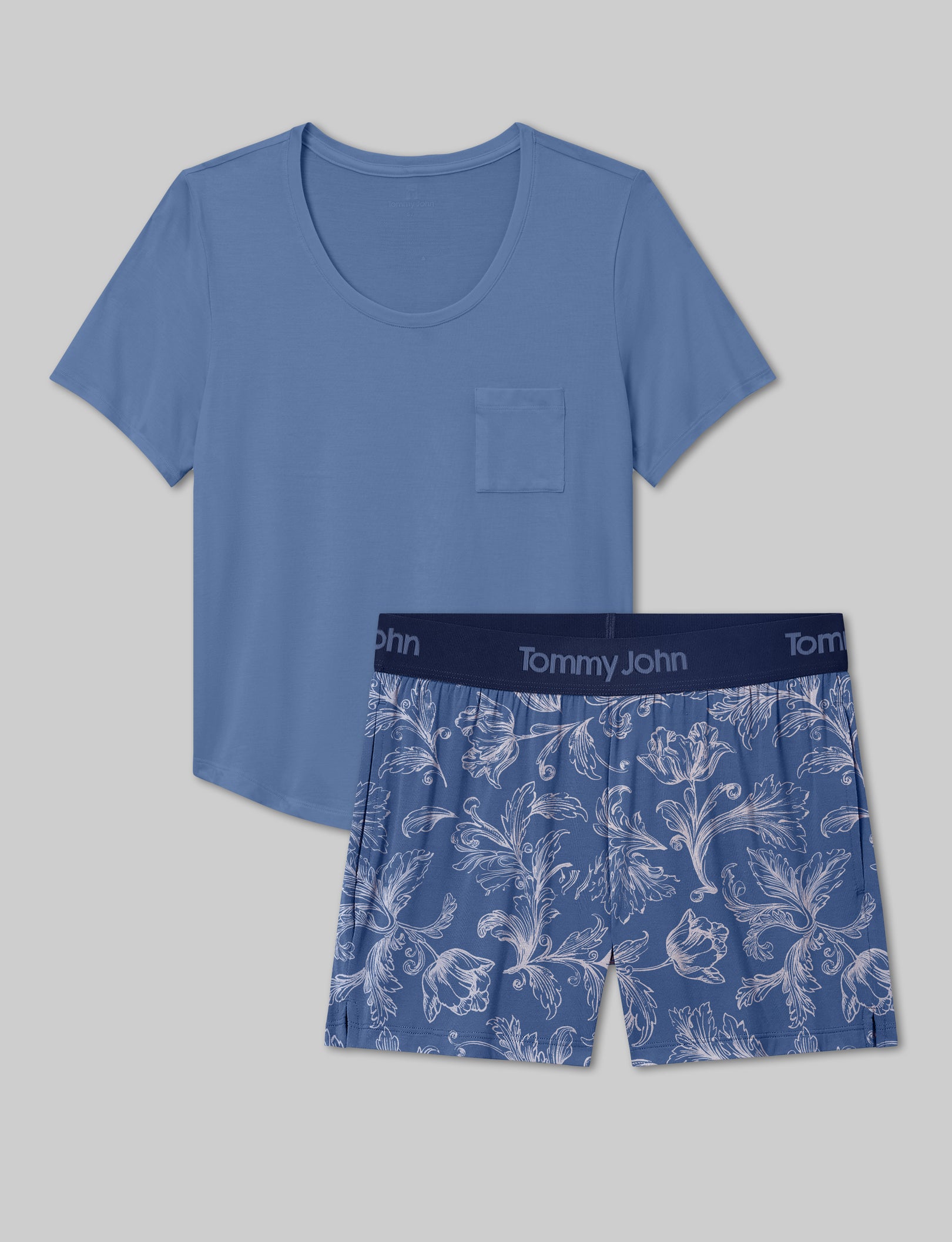Women's Second Skin Sleep Pocket Tee & Short Set