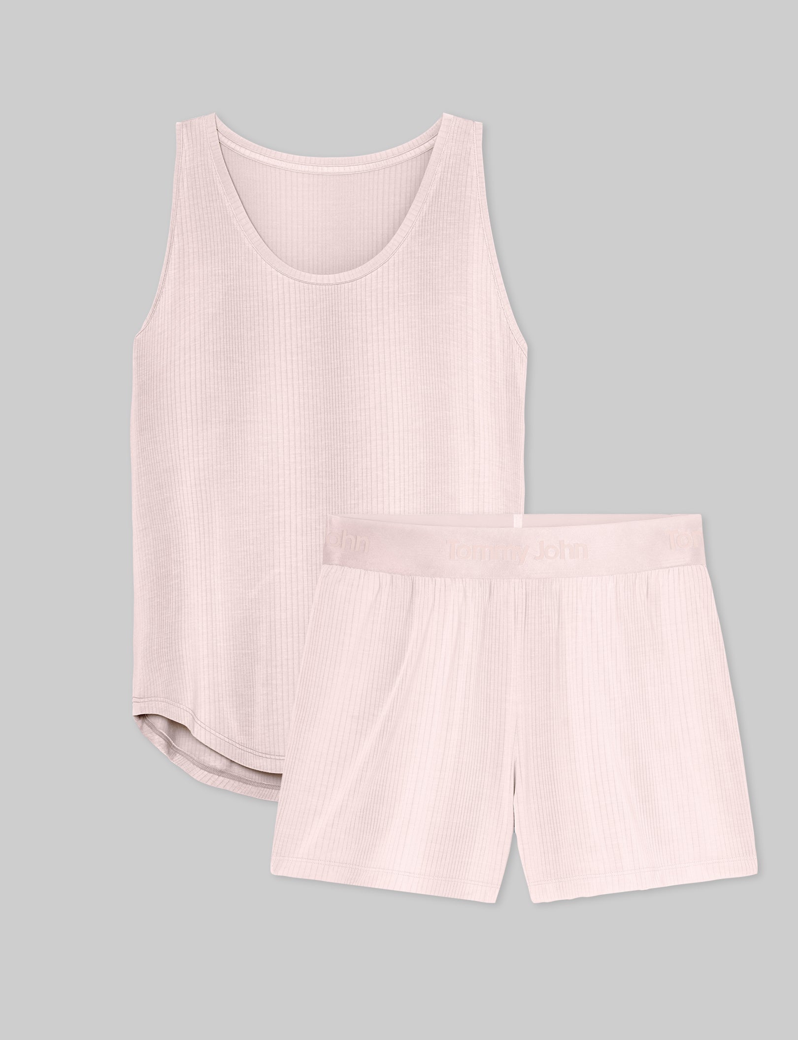 Women's Second Skin Luxe Rib Sleep Tank & Short Set