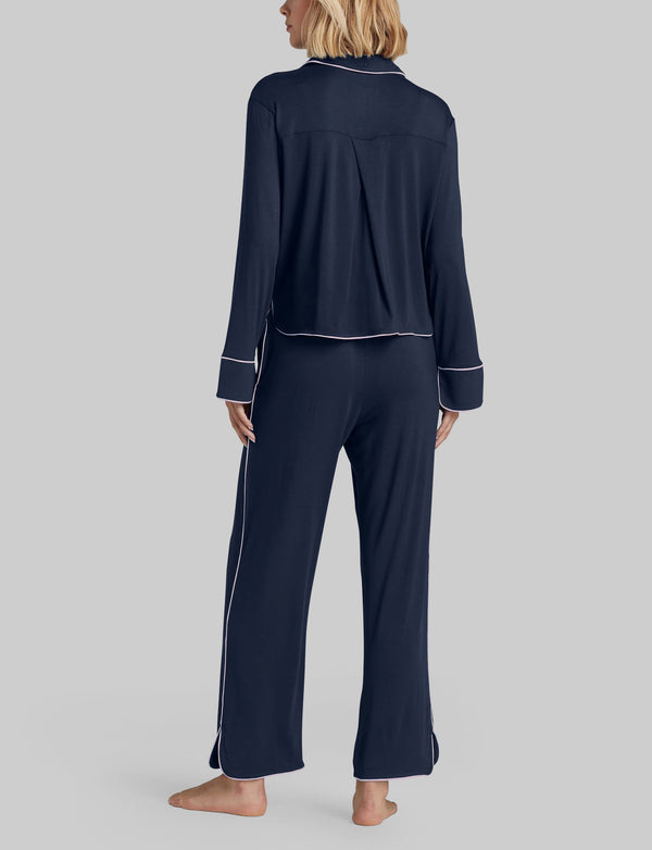 Women s Downtime Long Sleeve Pajama Top Pant Set Tommy John