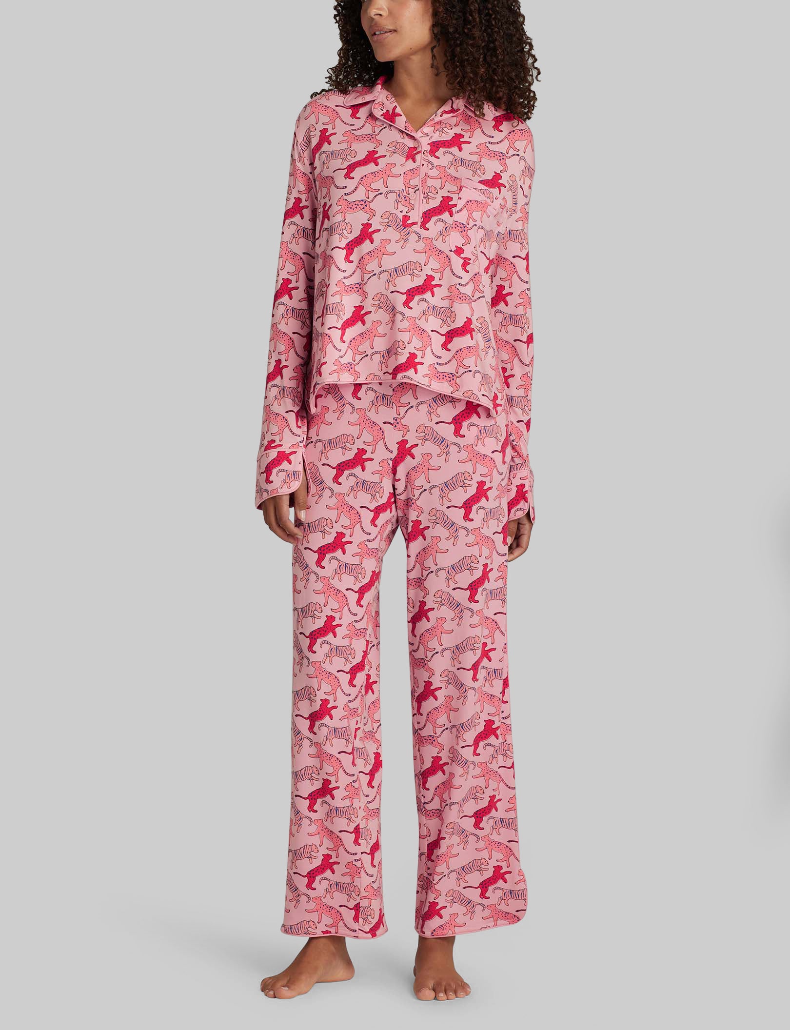 Women's Downtime Long Sleeve Pajama Top & Pant Set