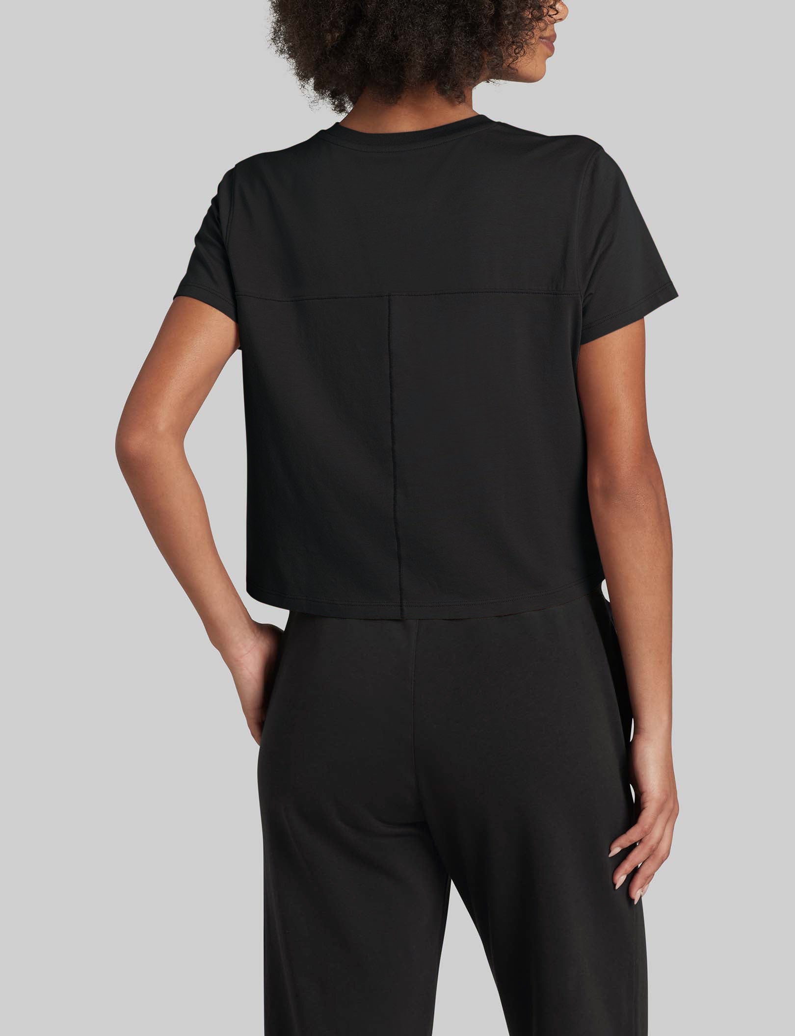 Women's Second Skin Not-Too-Cropped Crew Neck Tee