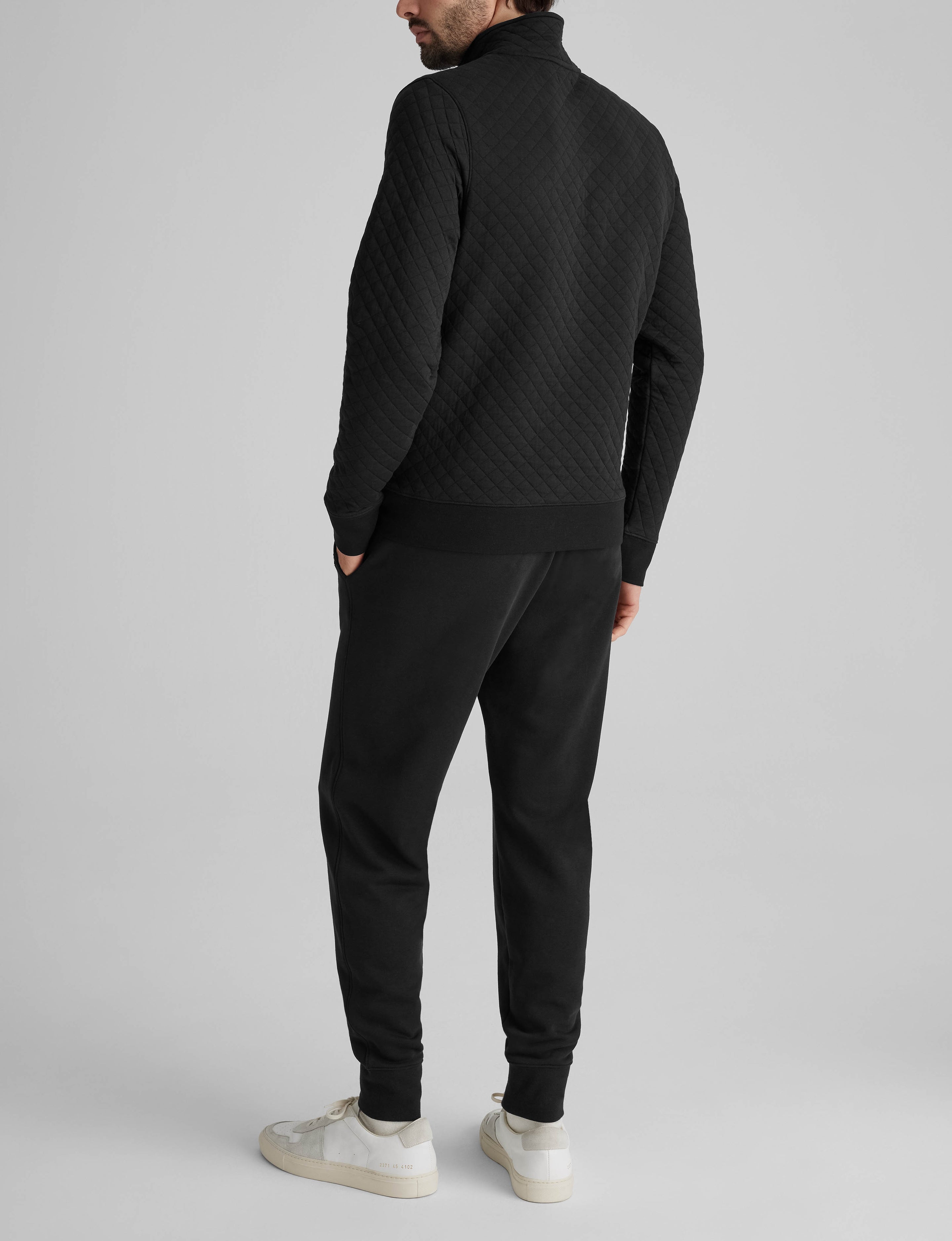 Quilted Quarter Zip & French Terry Jogger Set