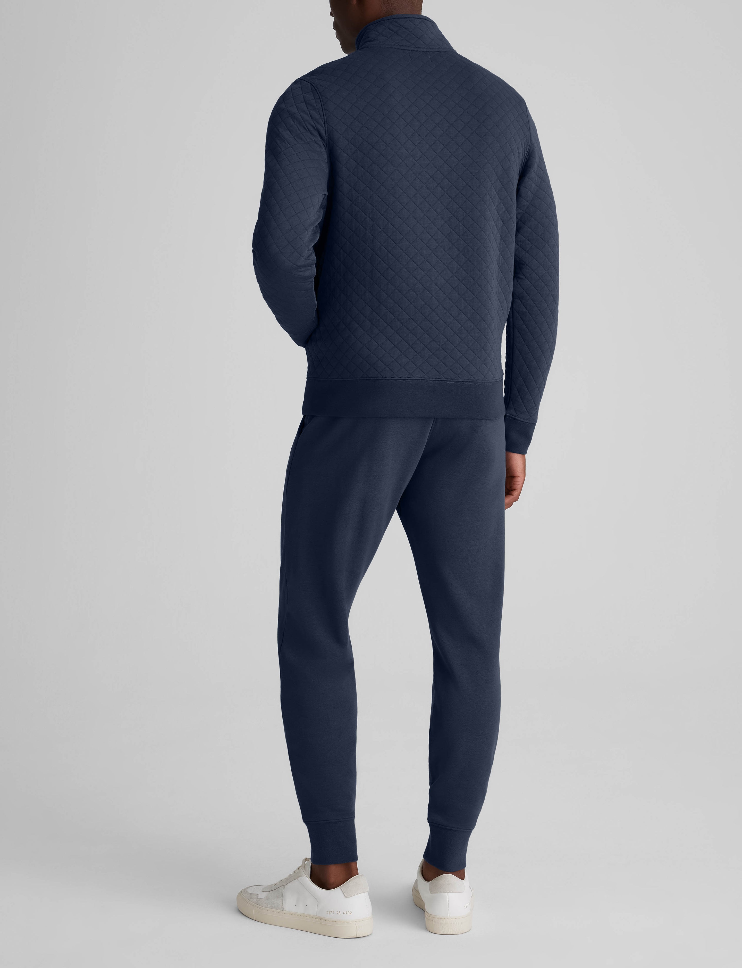 Quilted Quarter Zip & French Terry Jogger Set