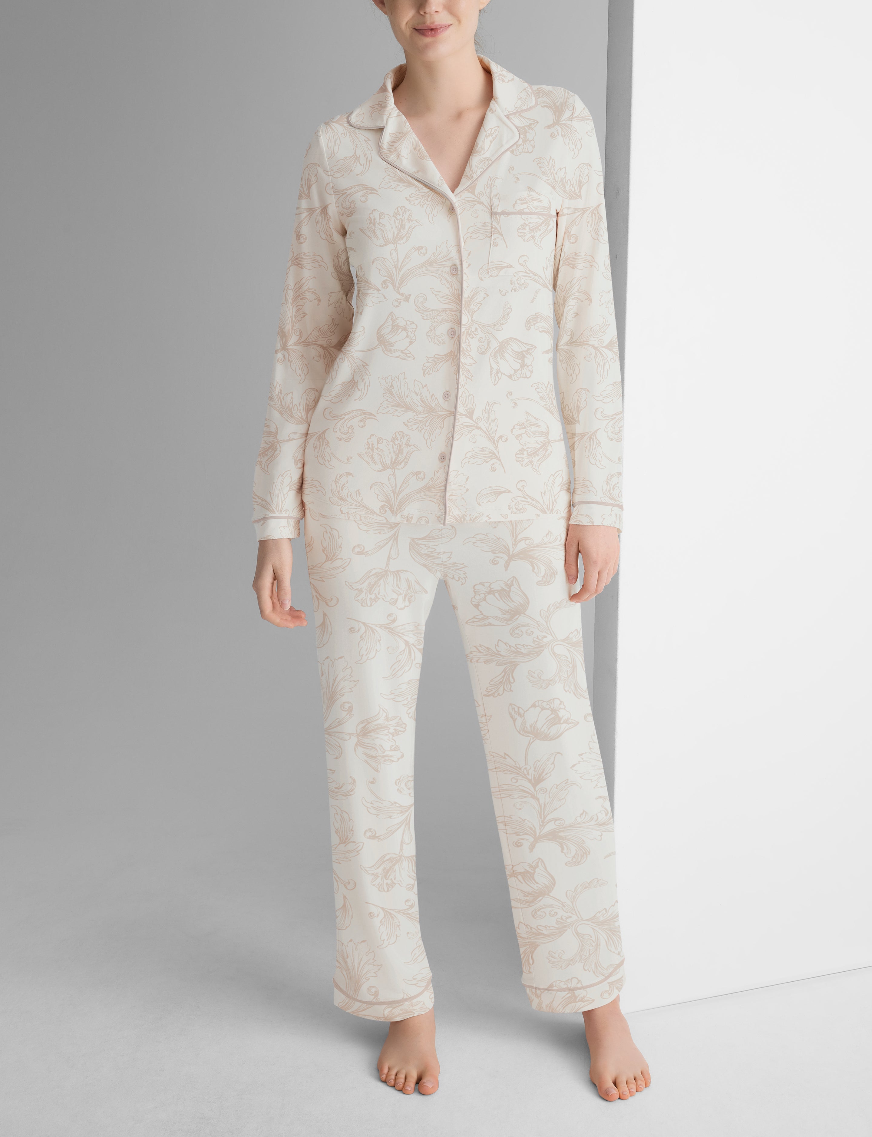 Women's Downtime Long Sleeve Pajama Top & Pant Set