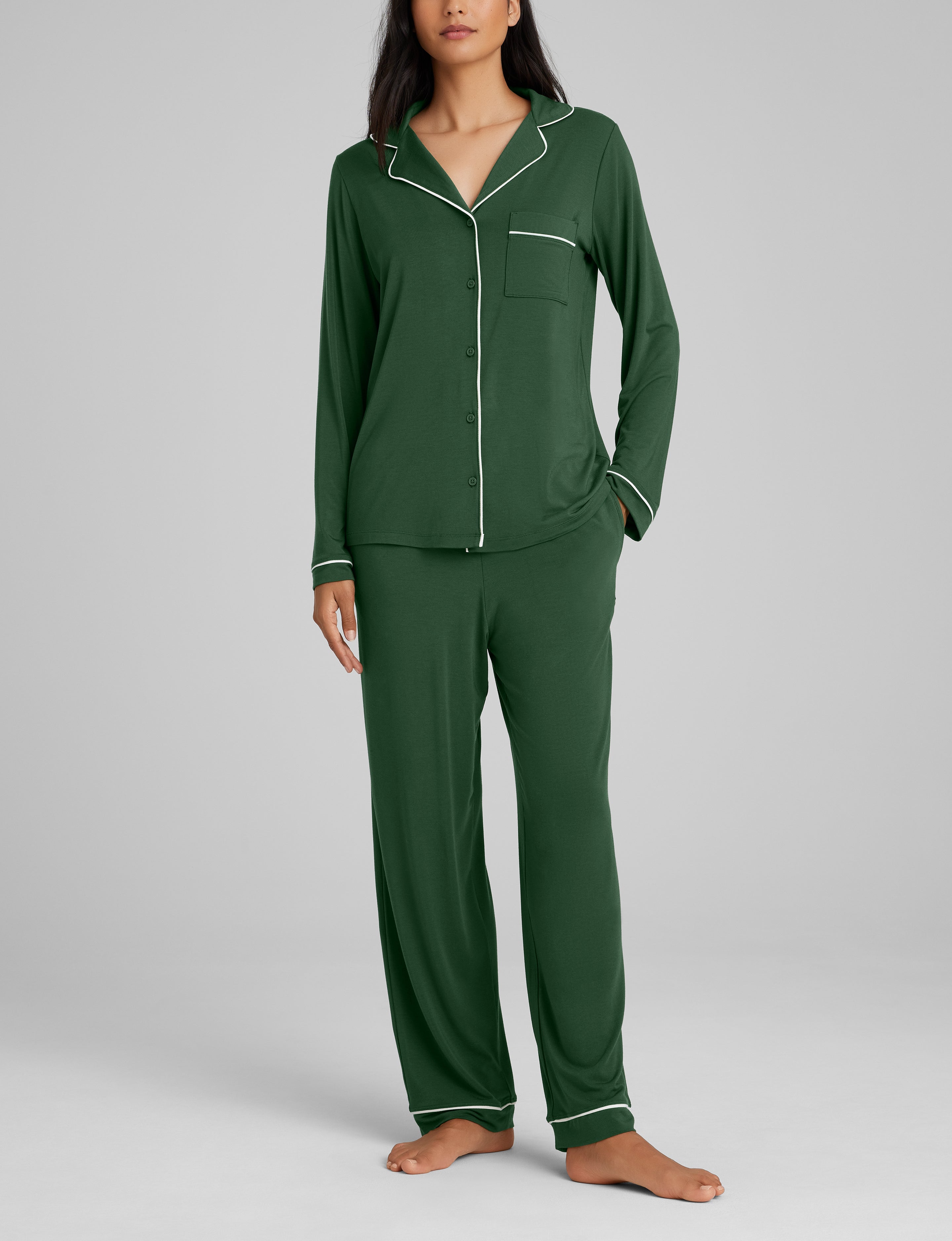 Women's Downtime Long Sleeve Pajama Top & Pant Set