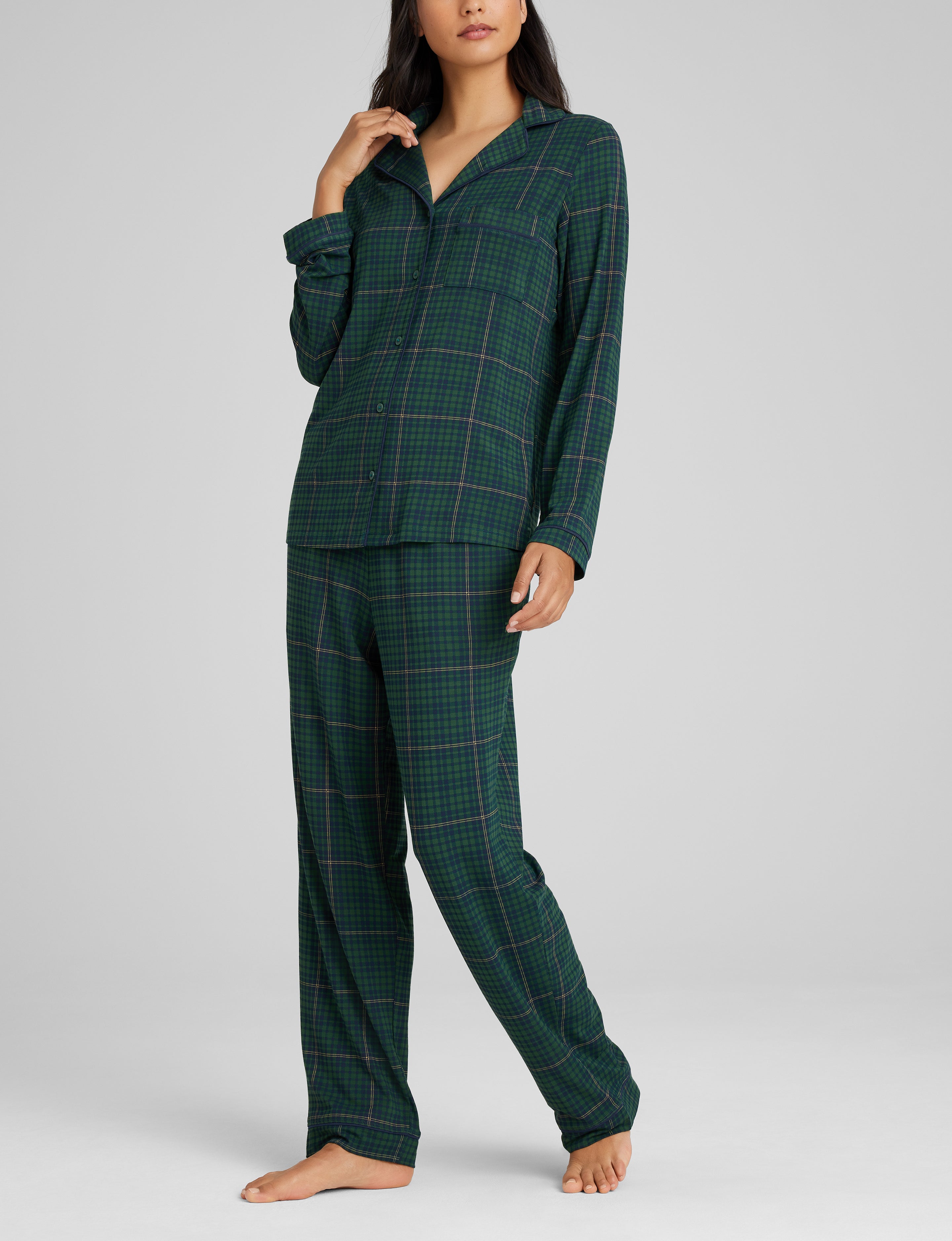 Women's Downtime Long Sleeve Pajama Top & Pant Set