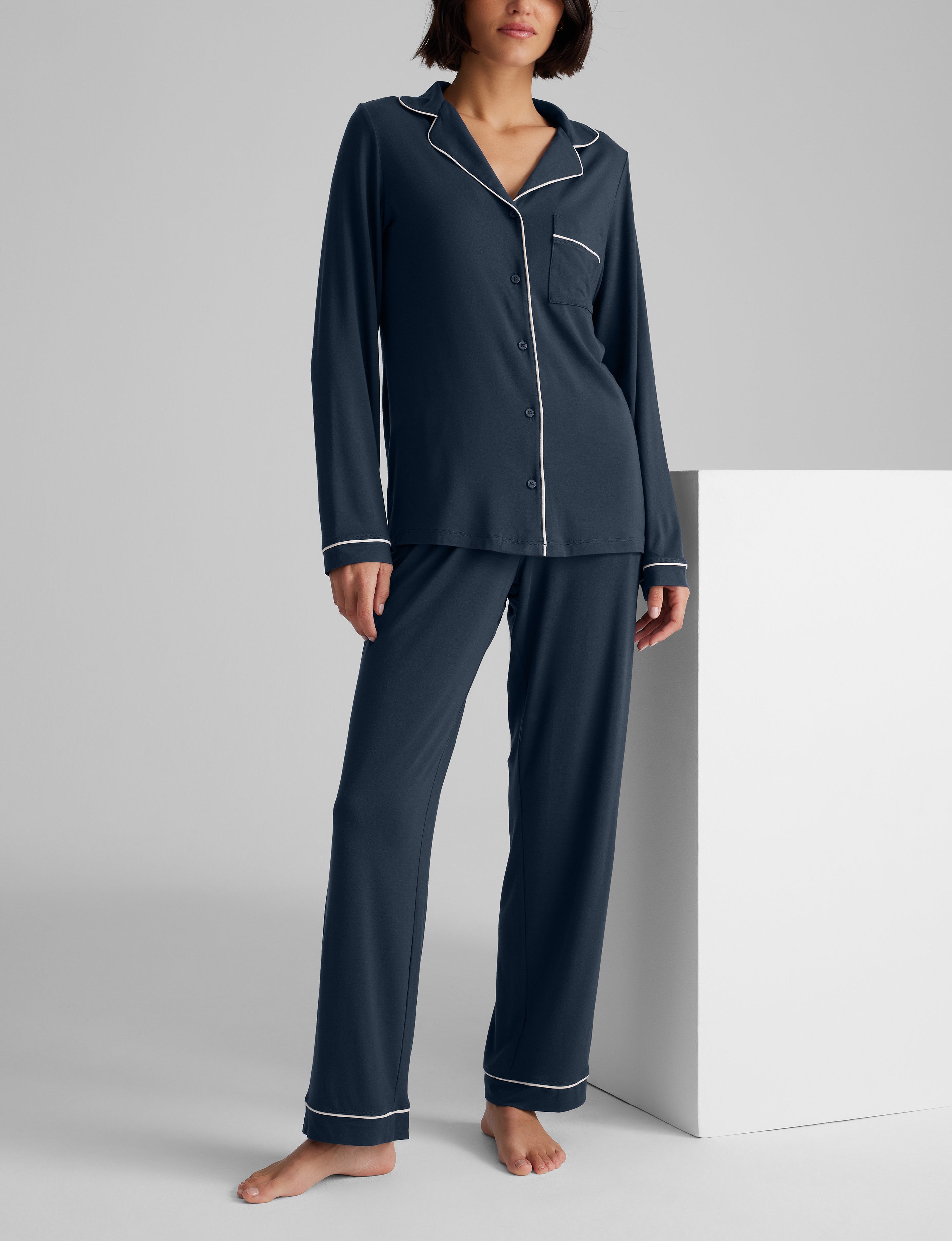 Women's Downtime Long Sleeve Pajama Top & Pant Set
