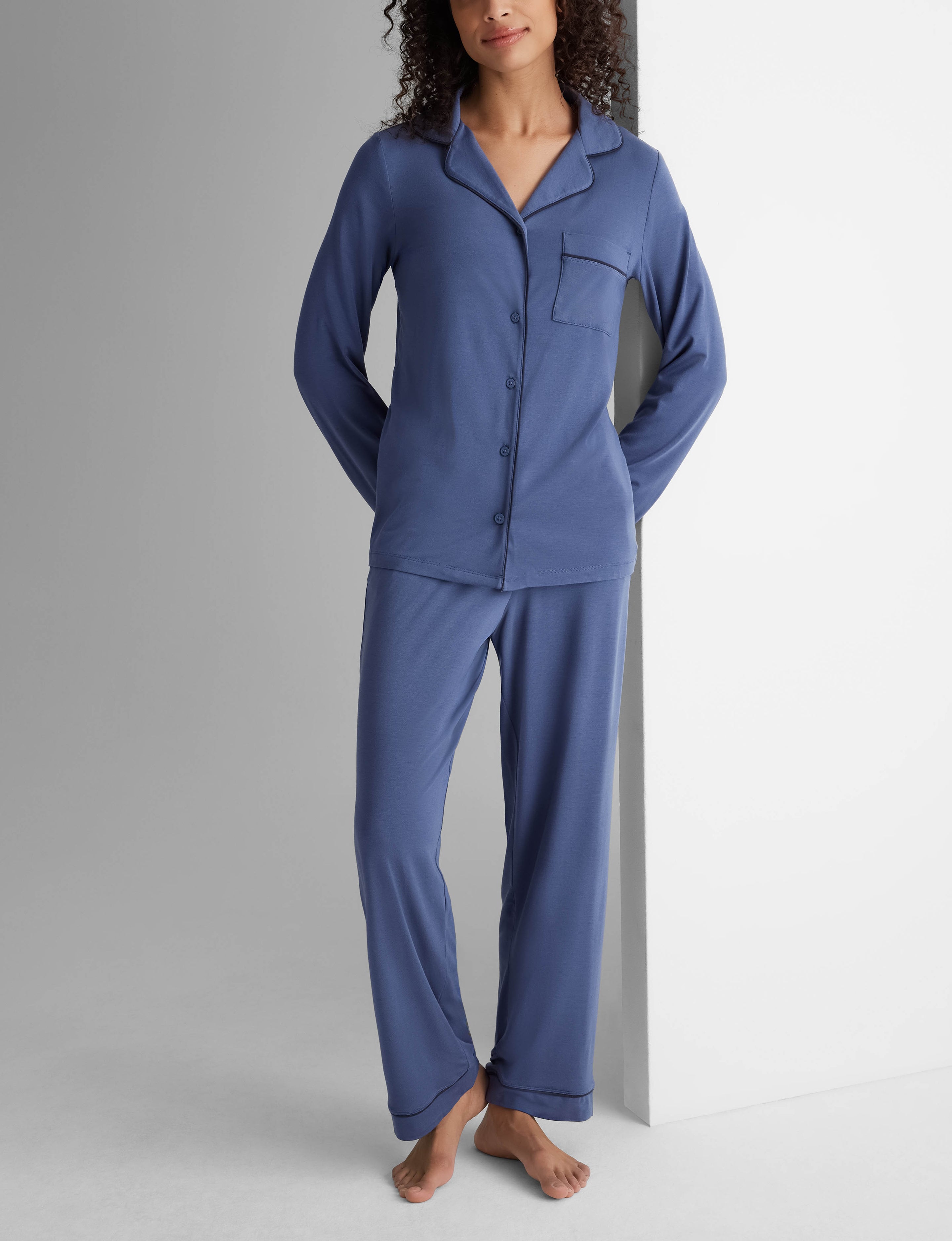 Women's Downtime Long Sleeve Pajama Top & Pant Set