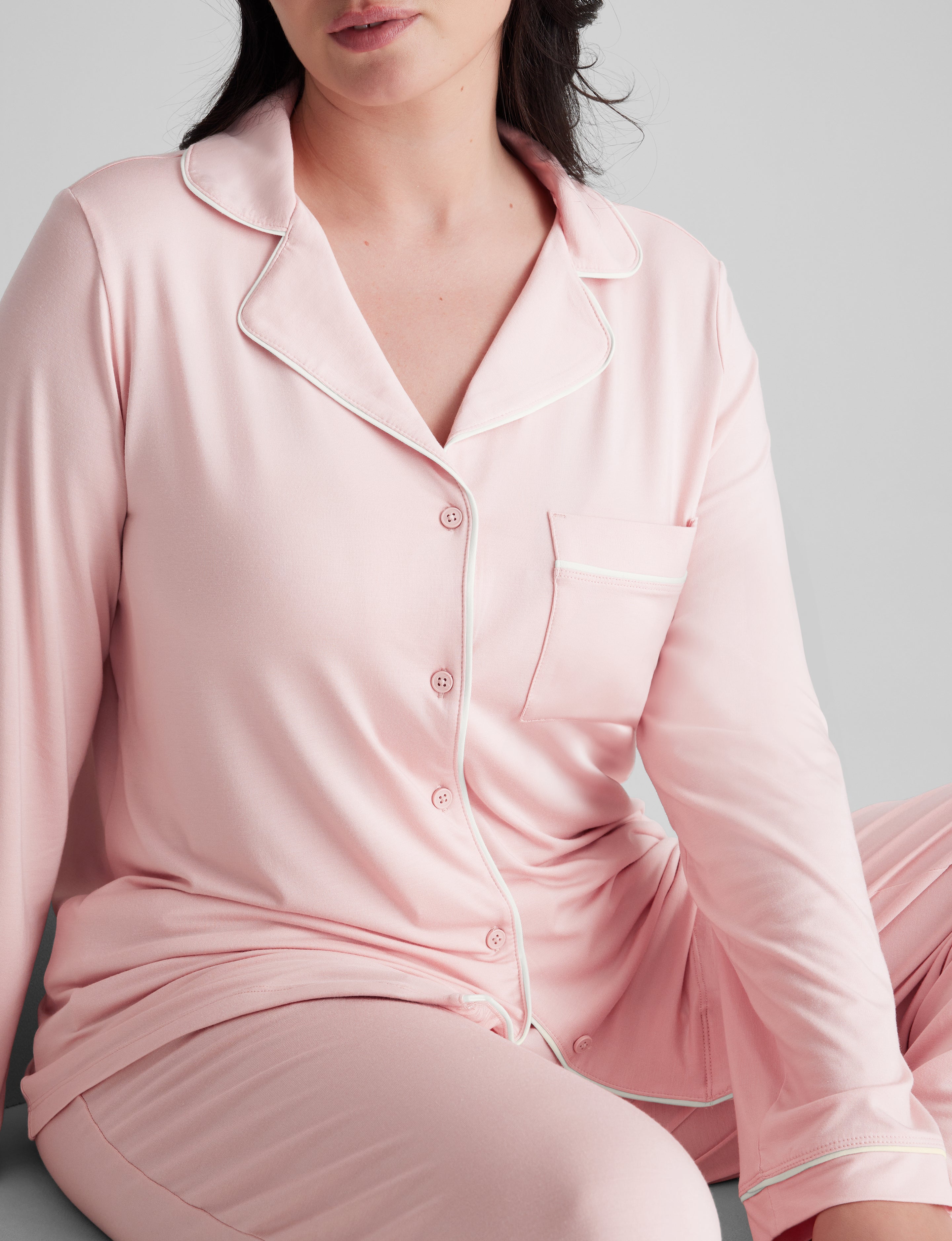 Women's Downtime Long Sleeve Pajama Top & Pant Set