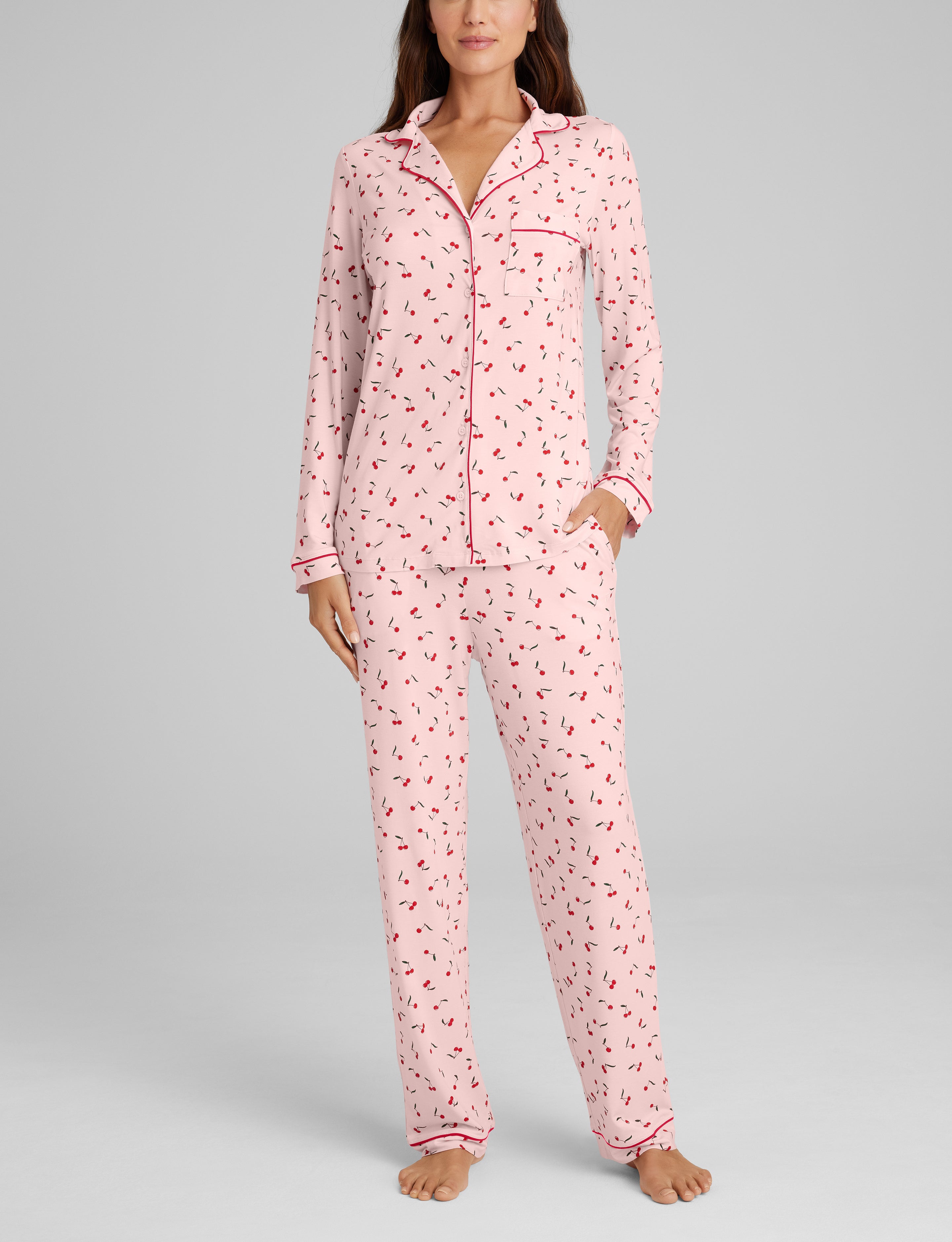 Women's Downtime Long Sleeve Pajama Top & Pant Set