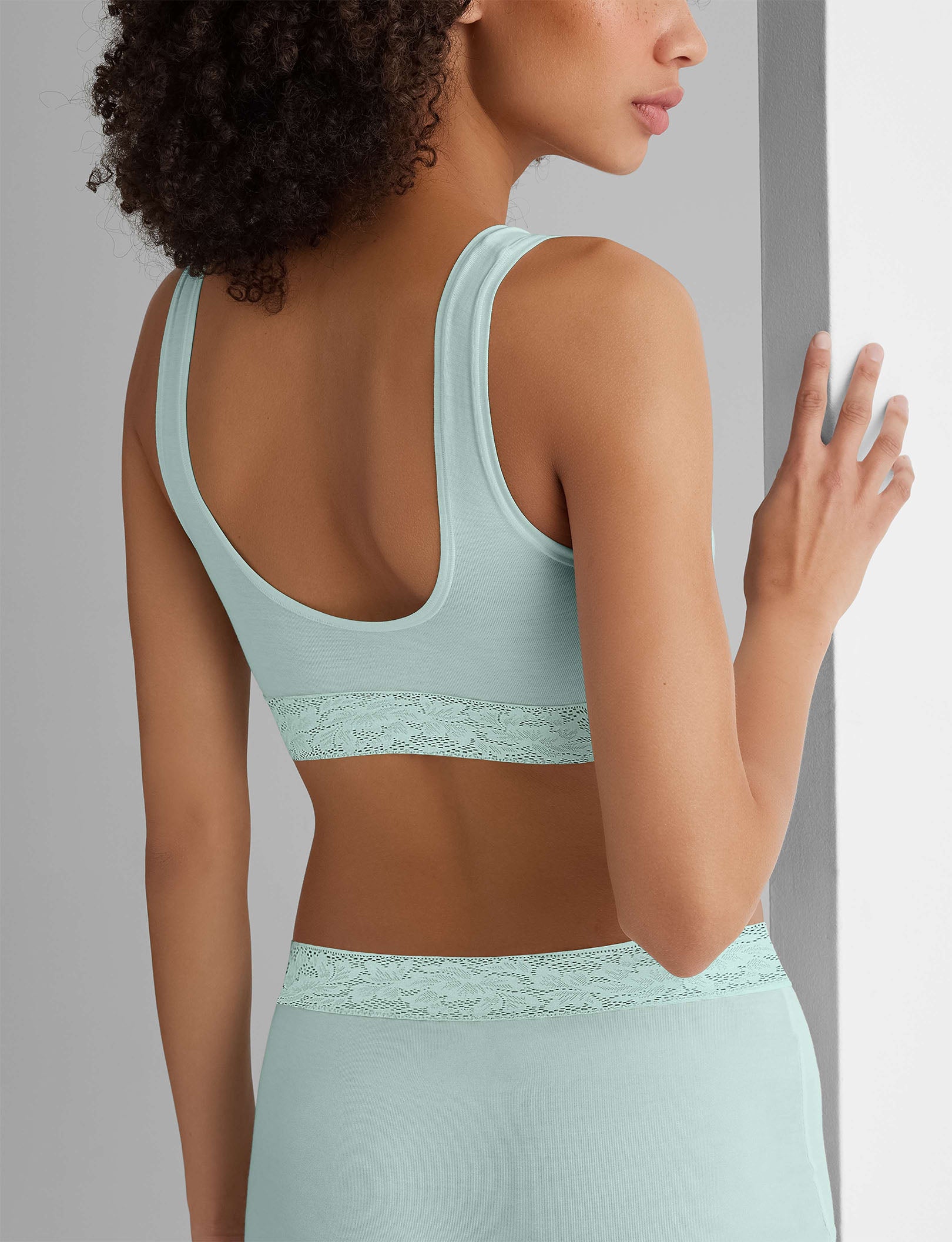 Second Skin Scoop Bralette, Lace Band