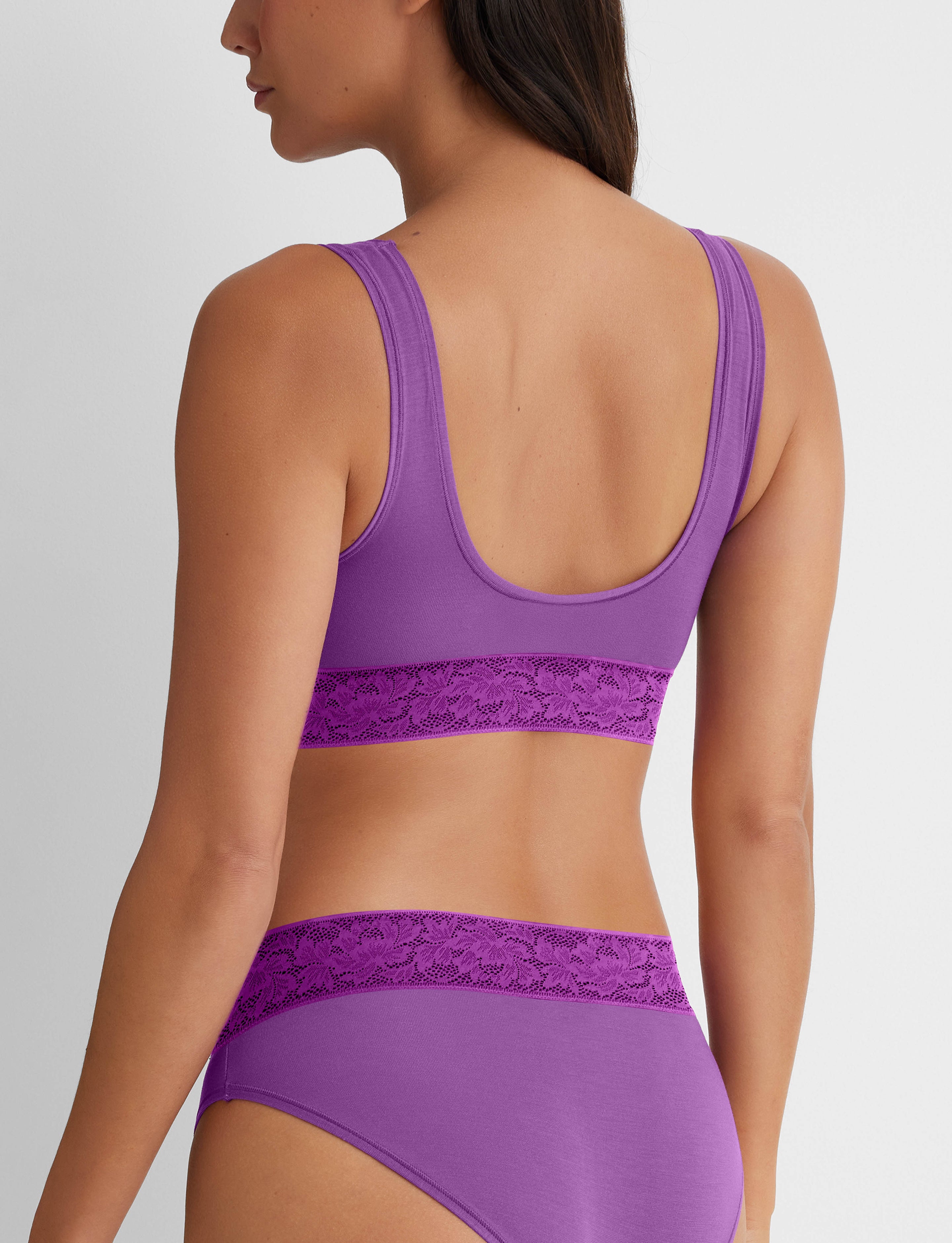 Second Skin Scoop Bralette, Lace Band