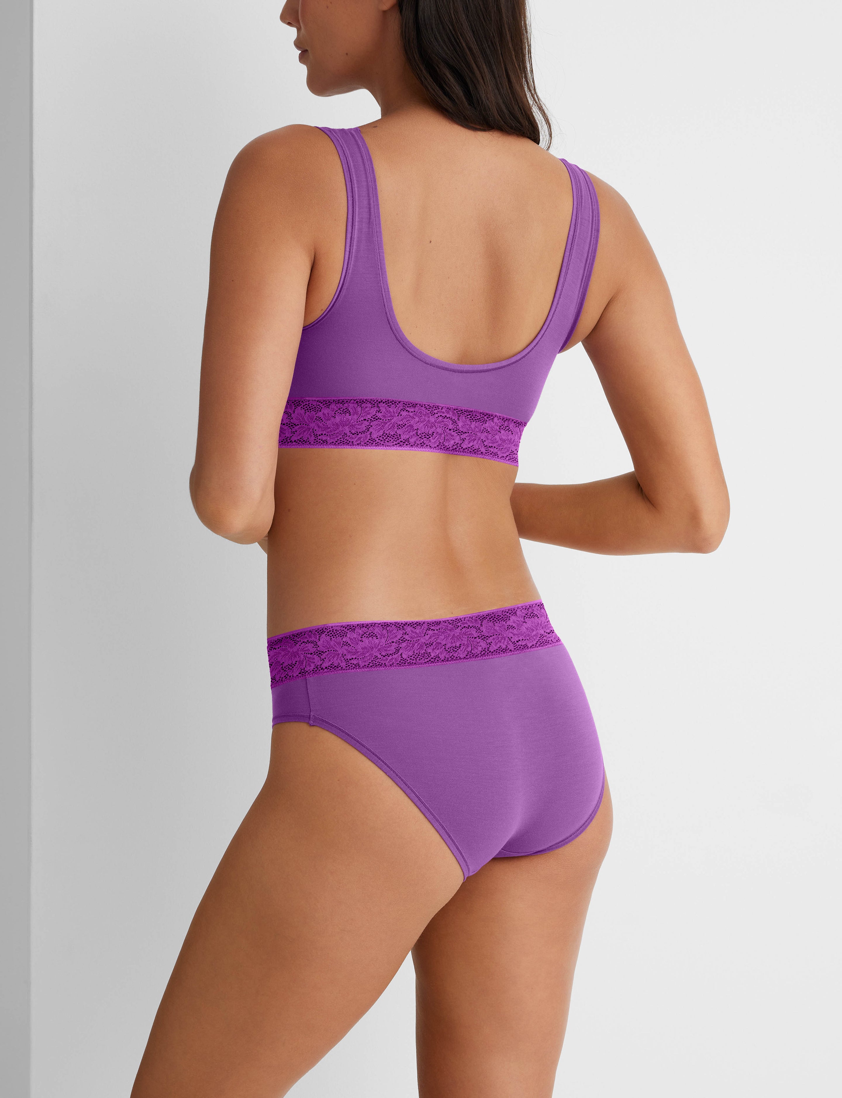 Second Skin Scoop Bralette, Lace Band