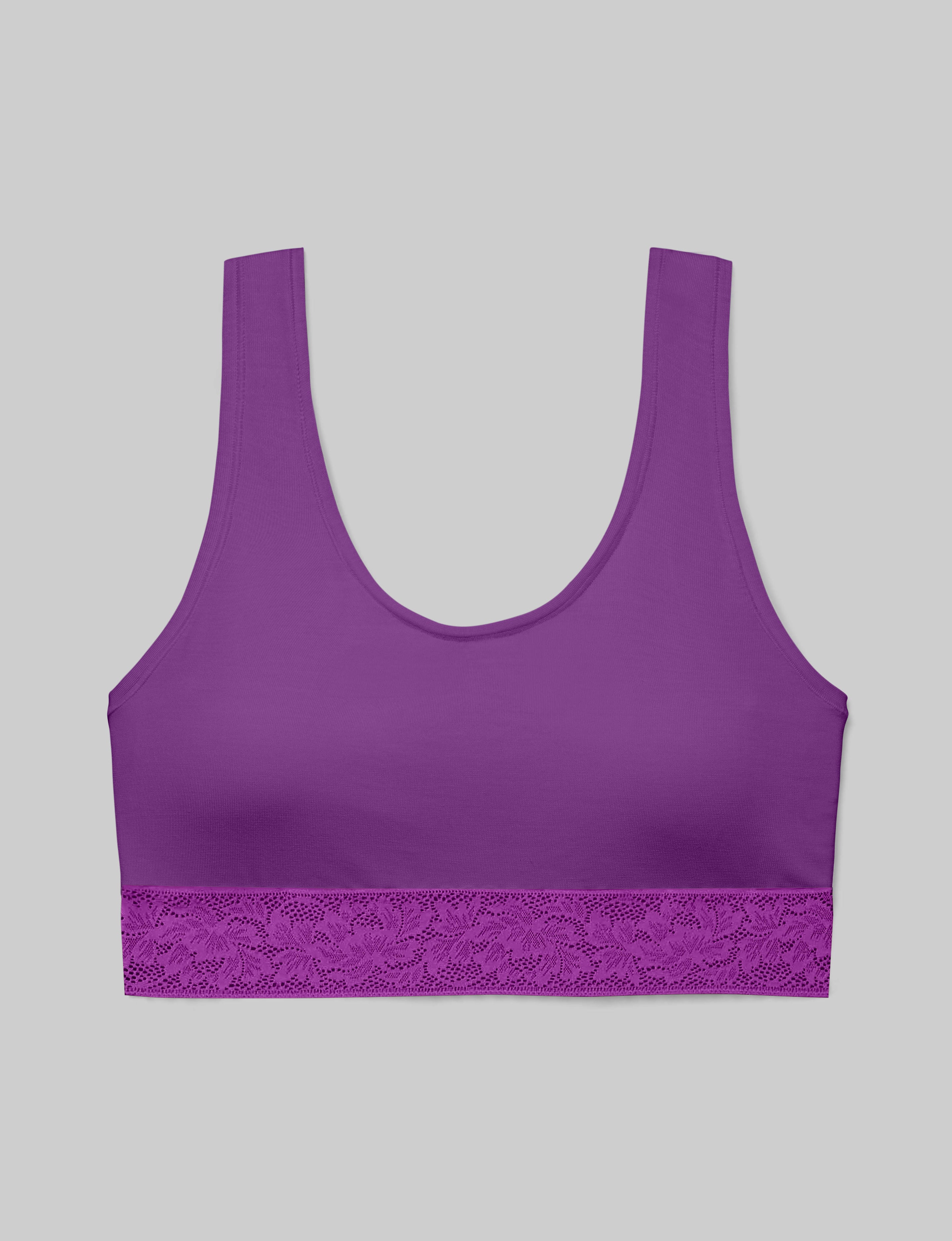 Second Skin Scoop Bralette, Lace Band