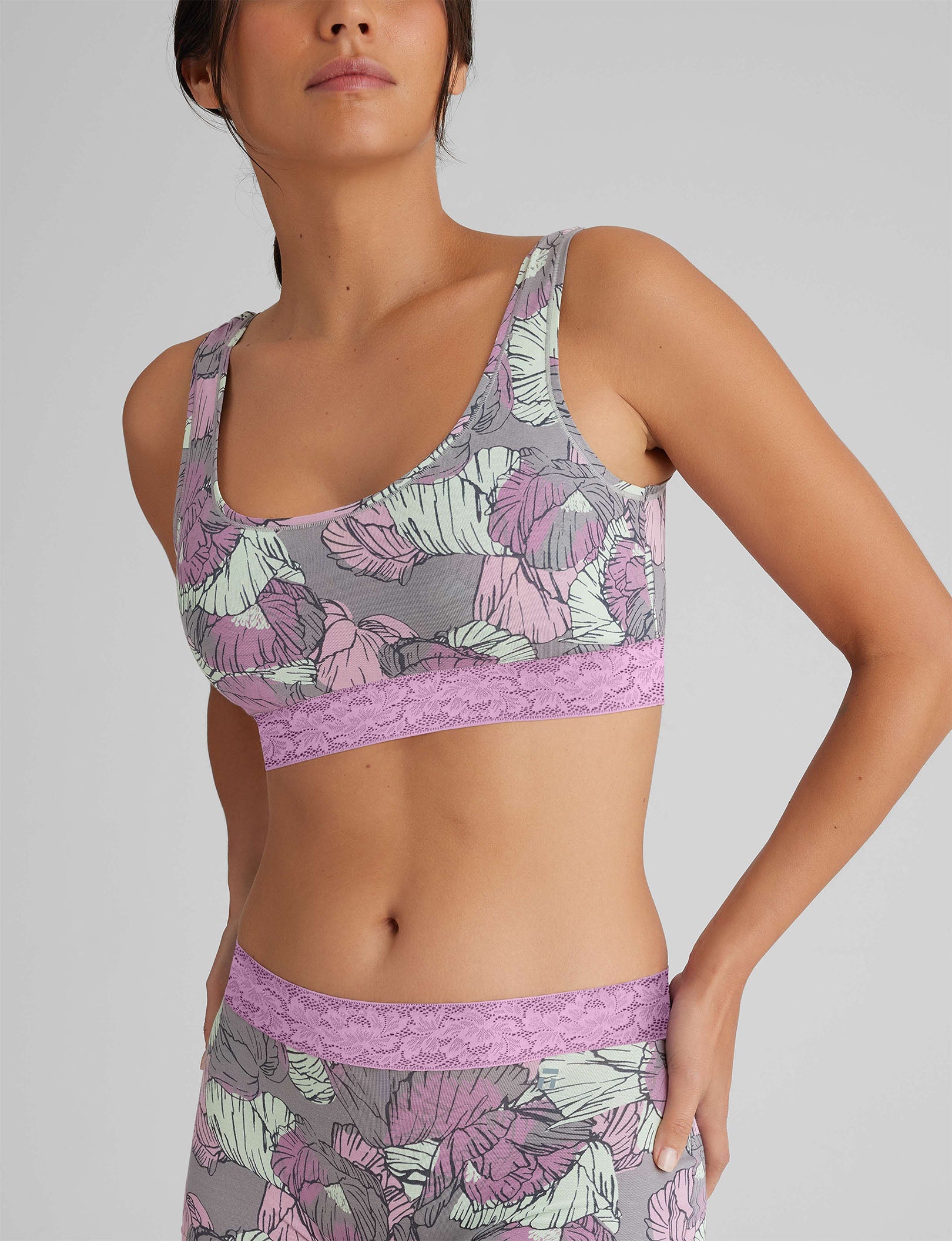 Second Skin Scoop Bralette, Lace Band