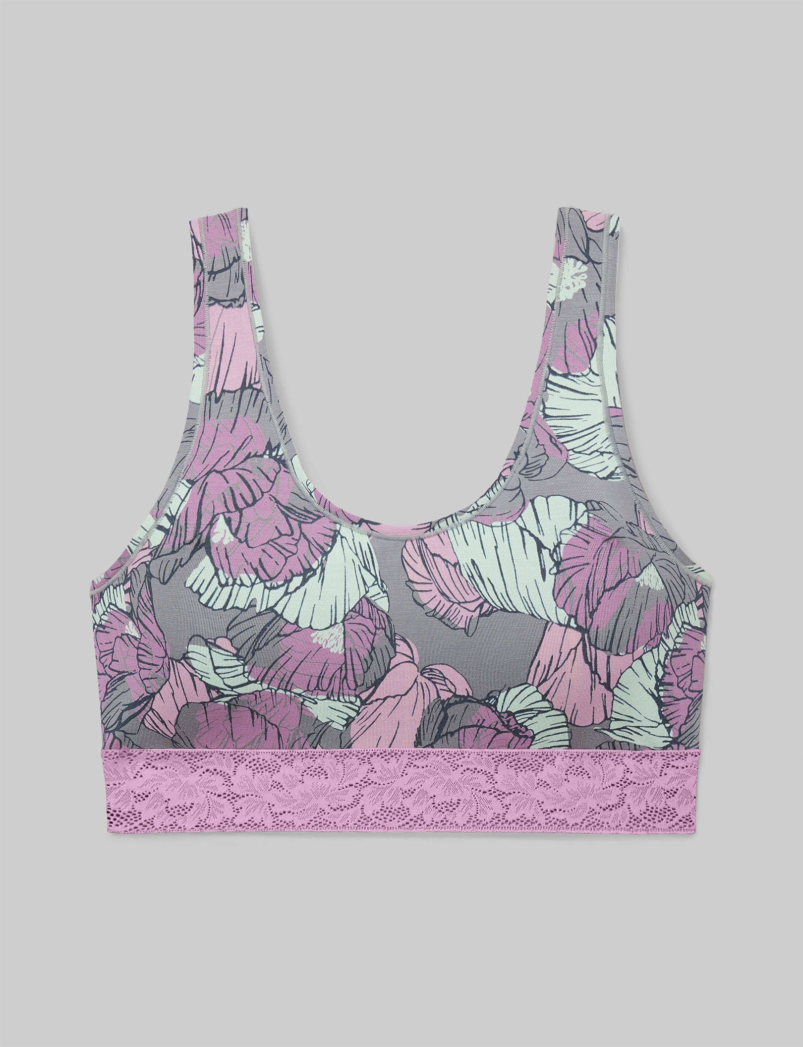 Second Skin Scoop Bralette, Lace Band