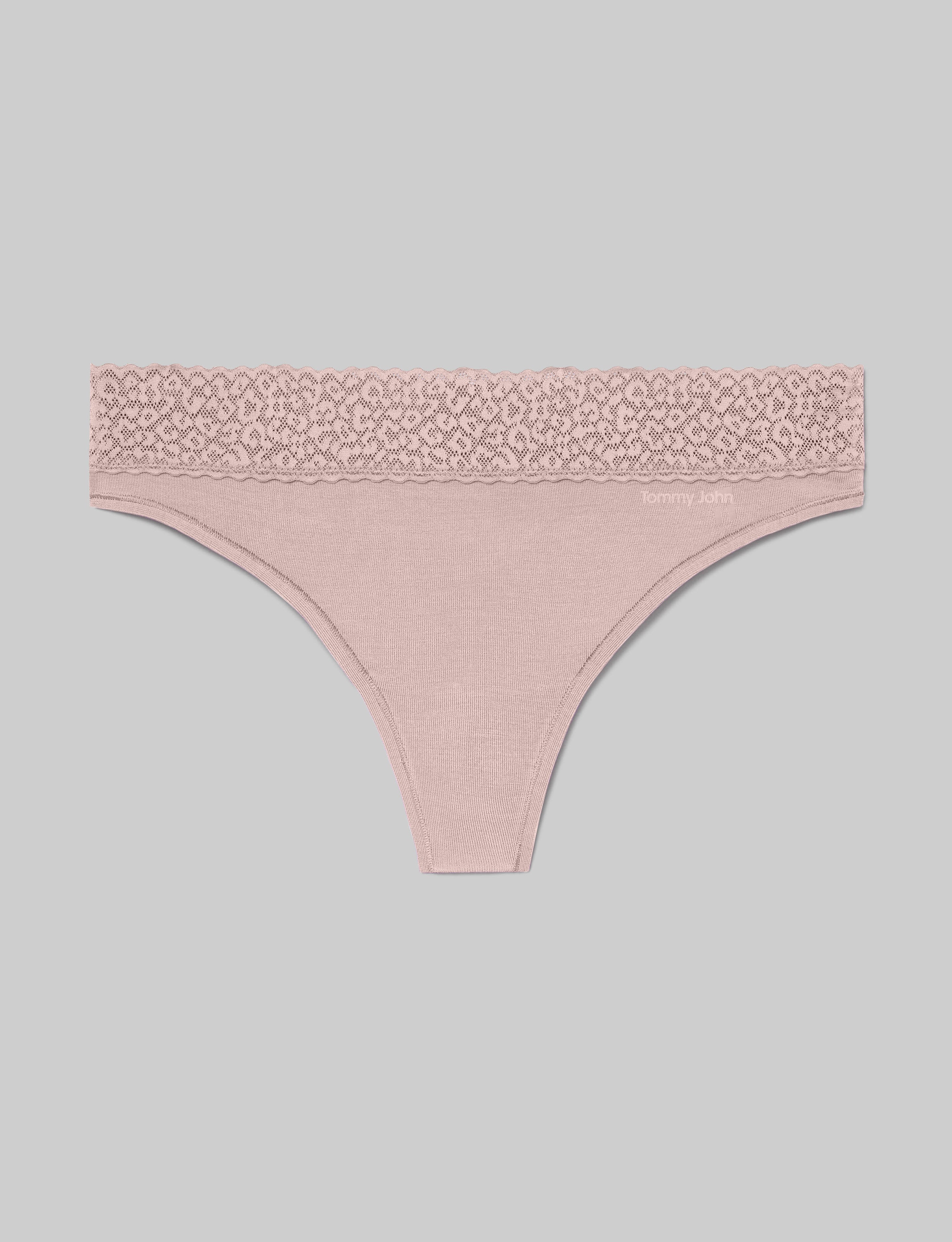 Women's Second Skin Thong, Lace Waist