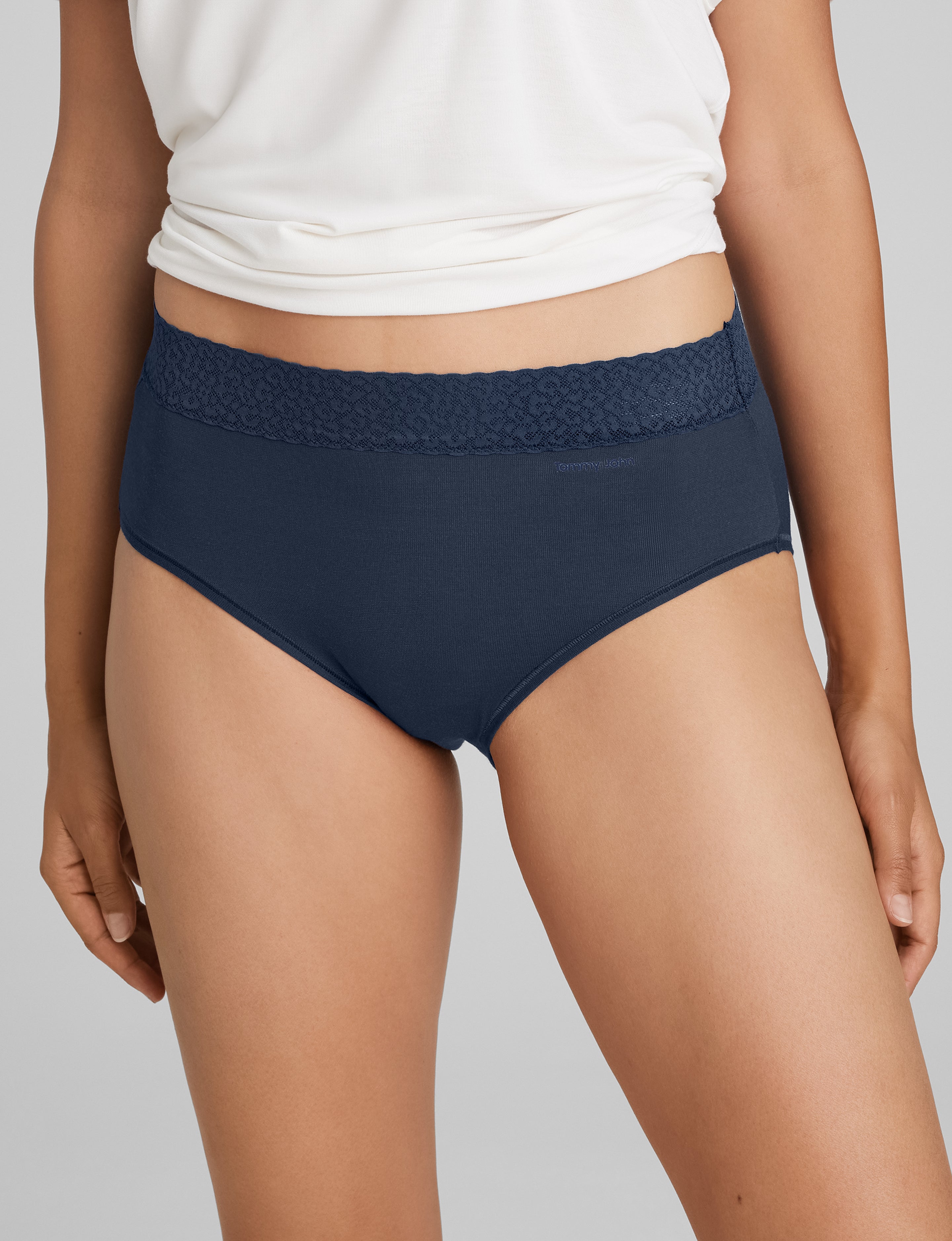 Women's Second Skin High Rise Brief, Lace Waist
