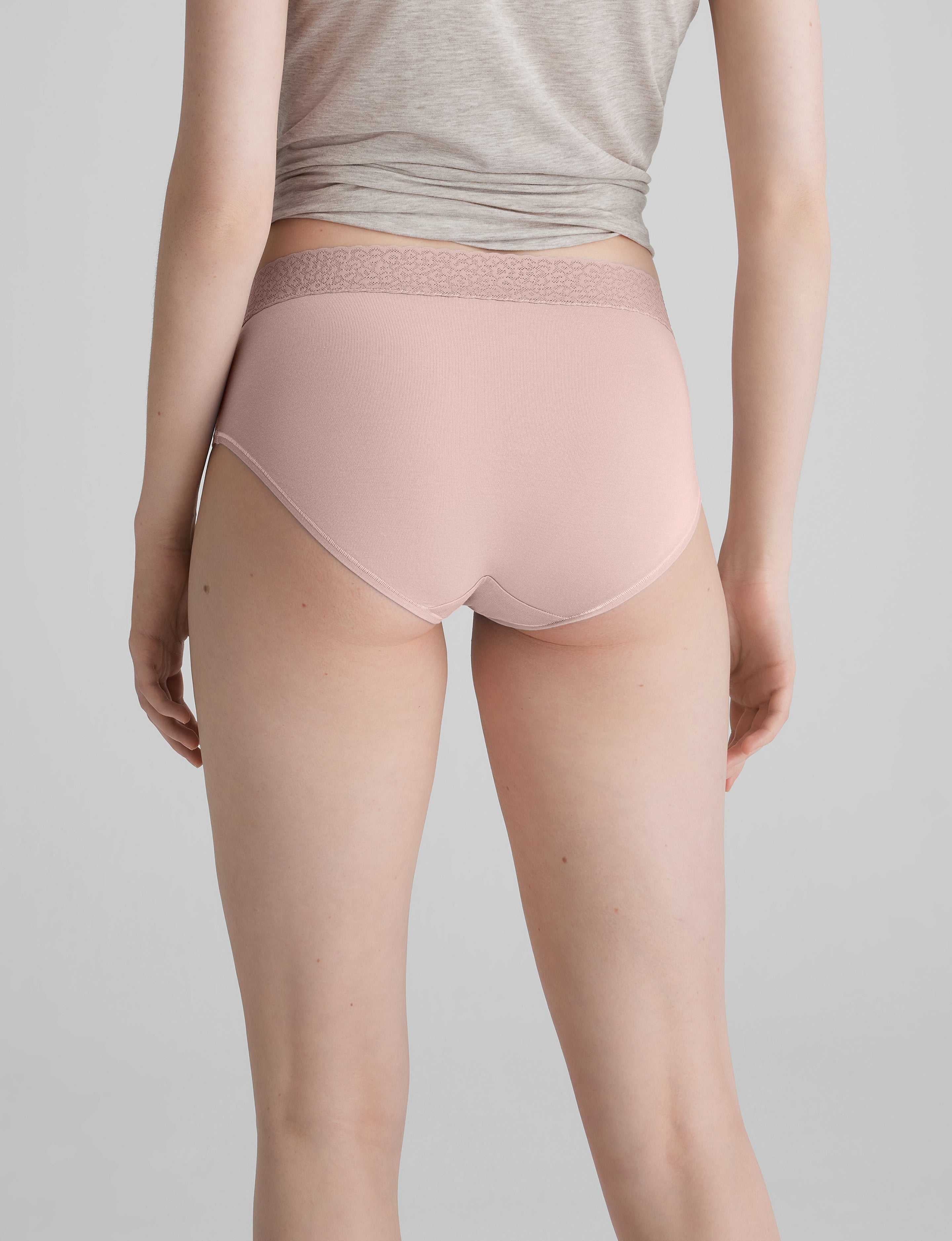 Women's Second Skin High Rise Brief, Lace Waist