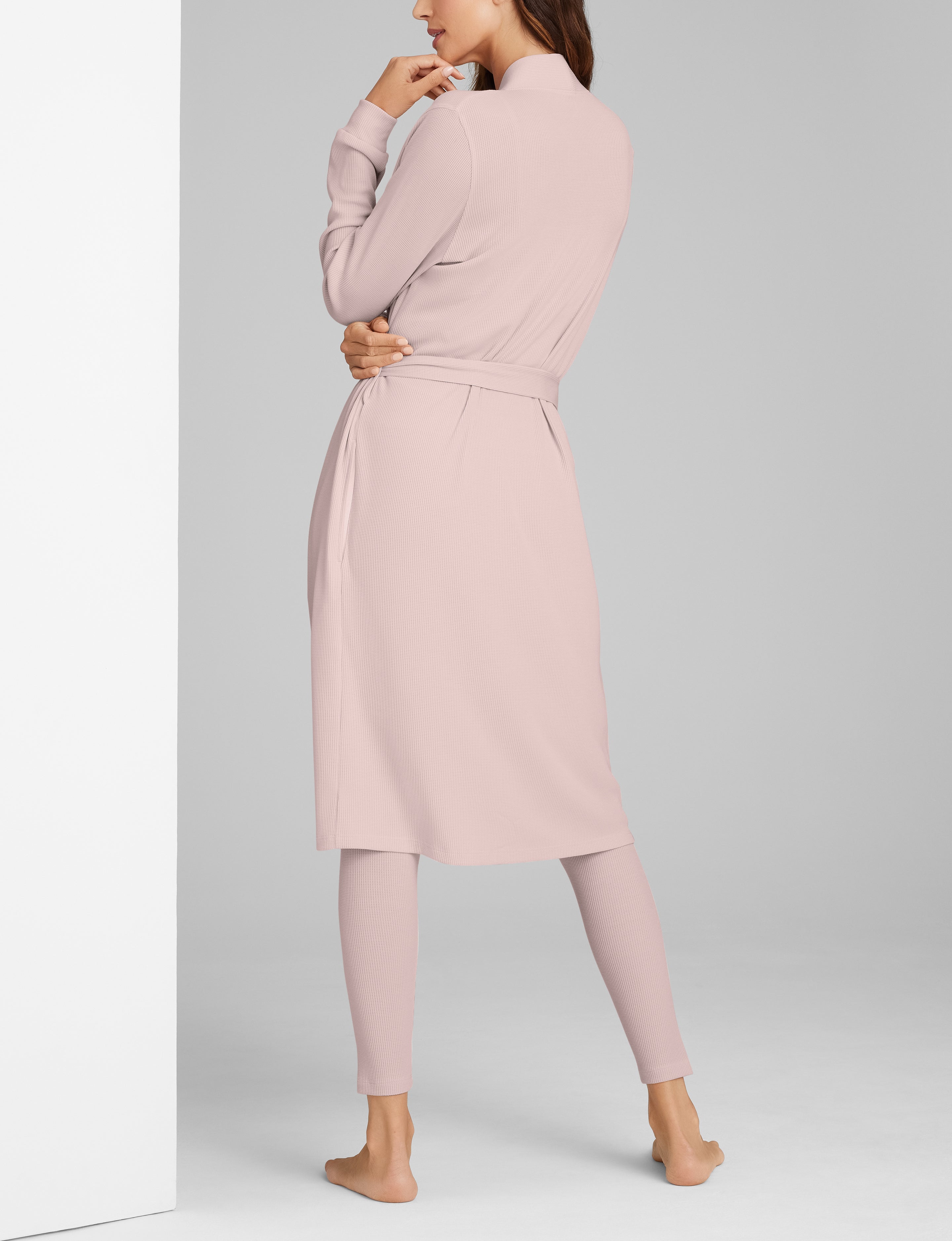 Women's Waffle Lounge Tank, Legging & Robe Set