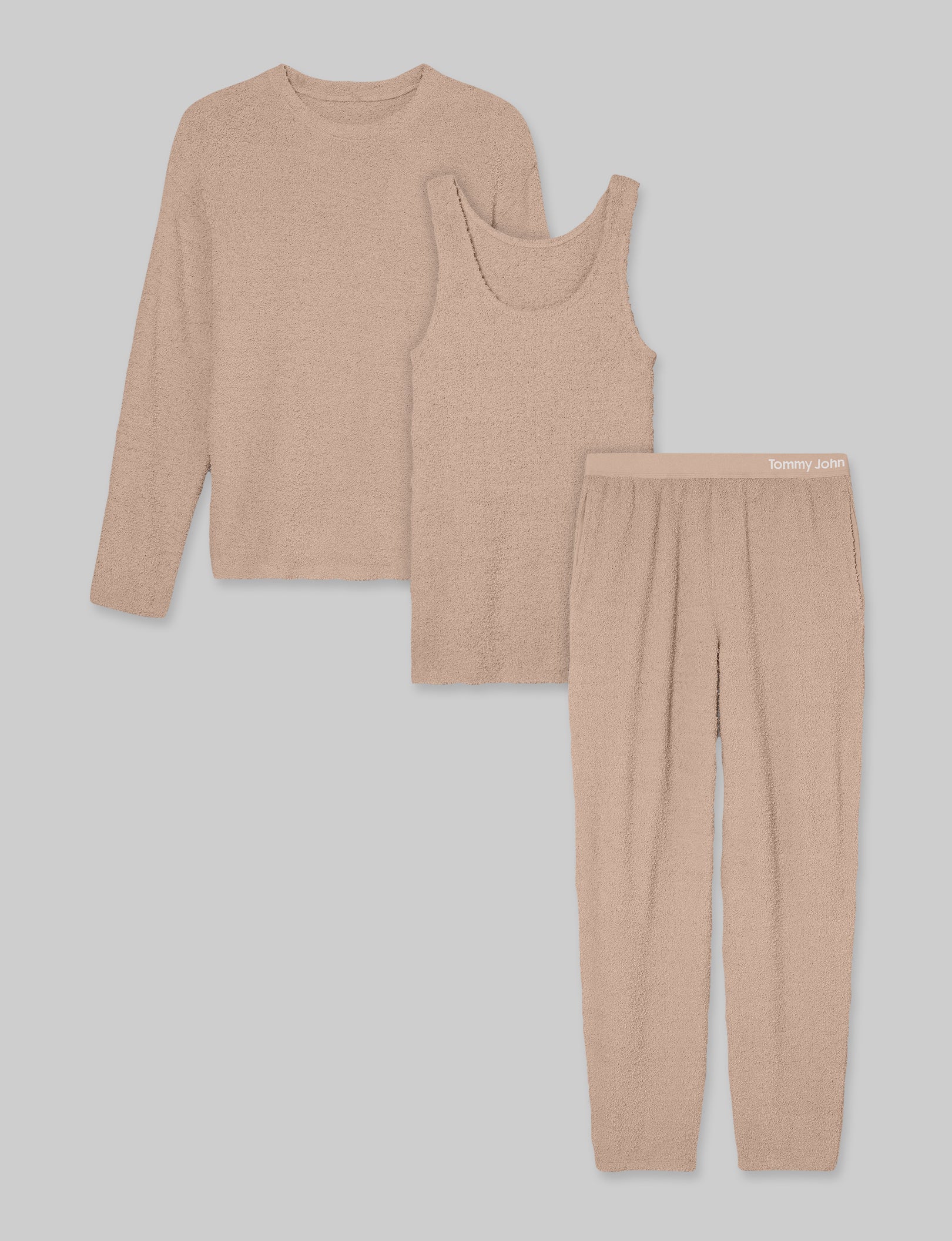 Tan jogger set on sale