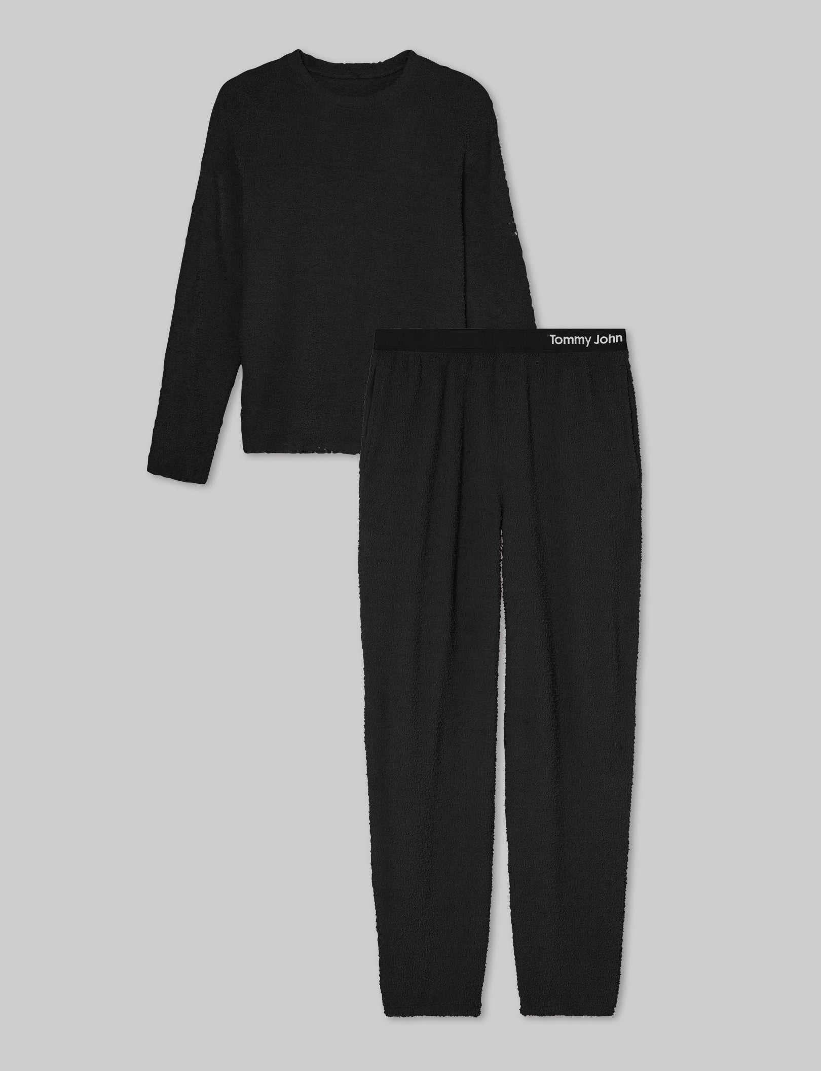 Women's Plush Crewneck Sweatshirt & Jogger Set