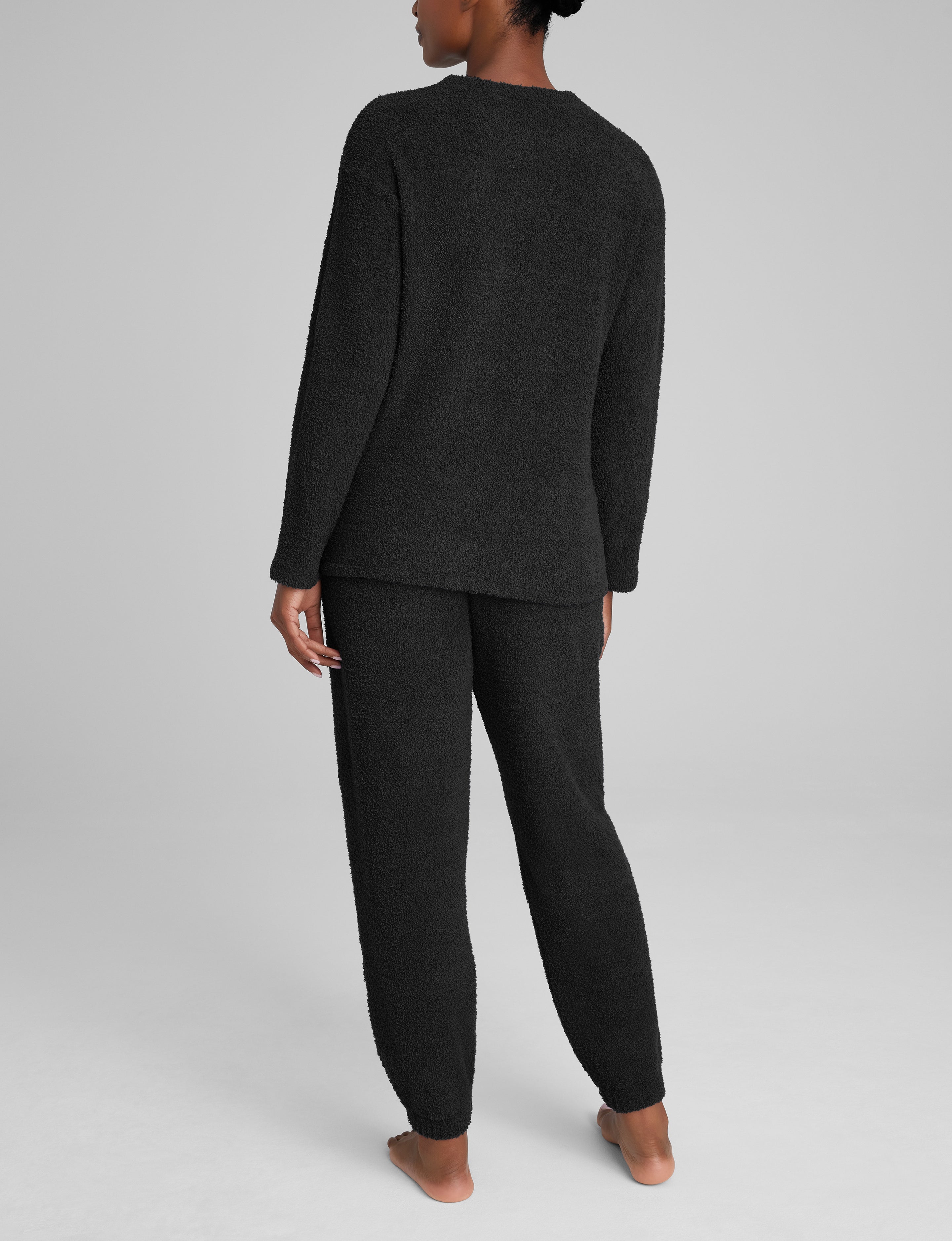 Women's Plush Crewneck Sweatshirt & Jogger Set